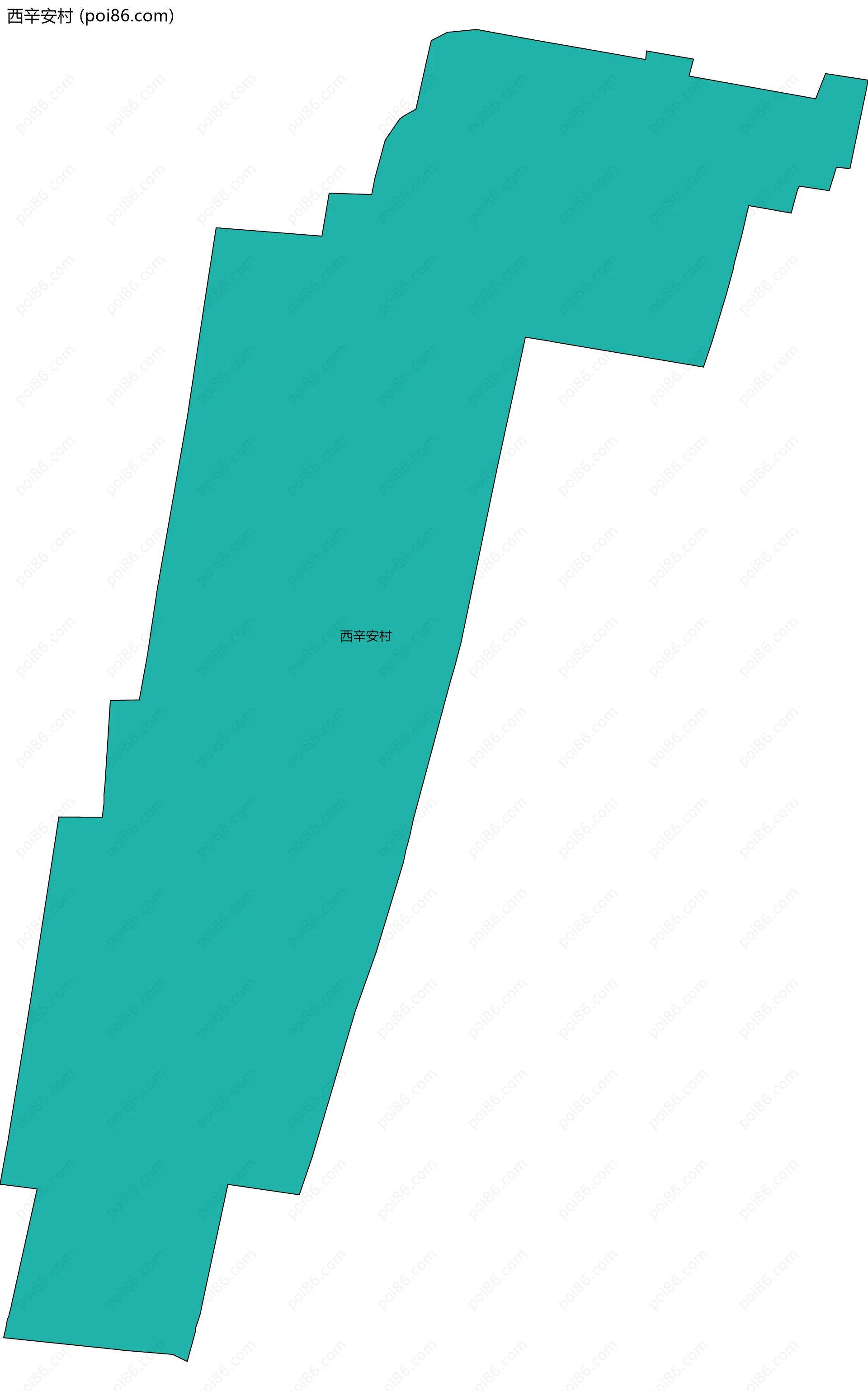 西辛安村边界地图