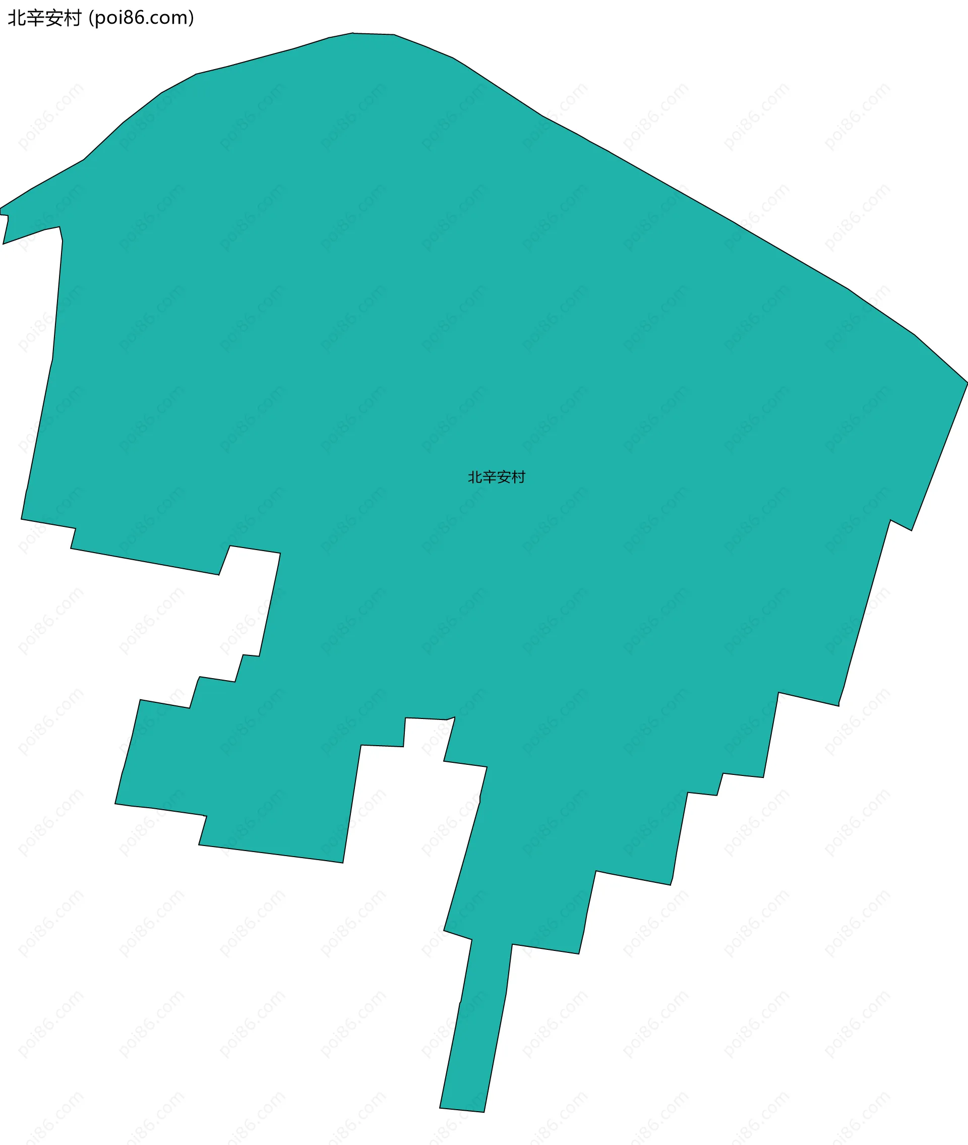 北辛安村边界地图