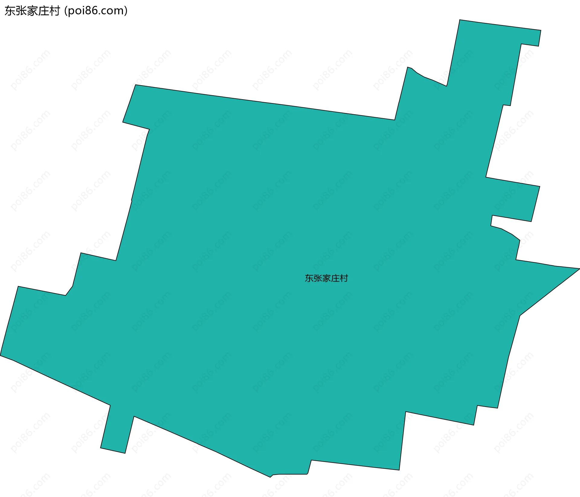 东张家庄村边界地图