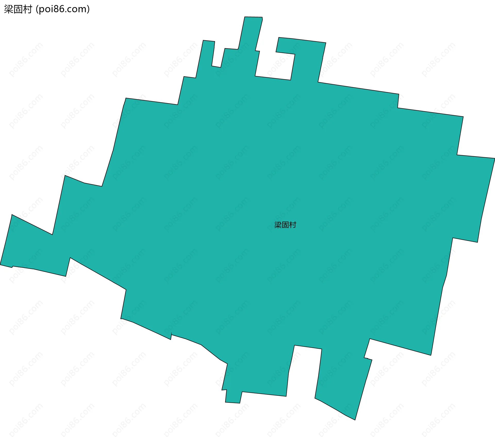 梁固村边界地图
