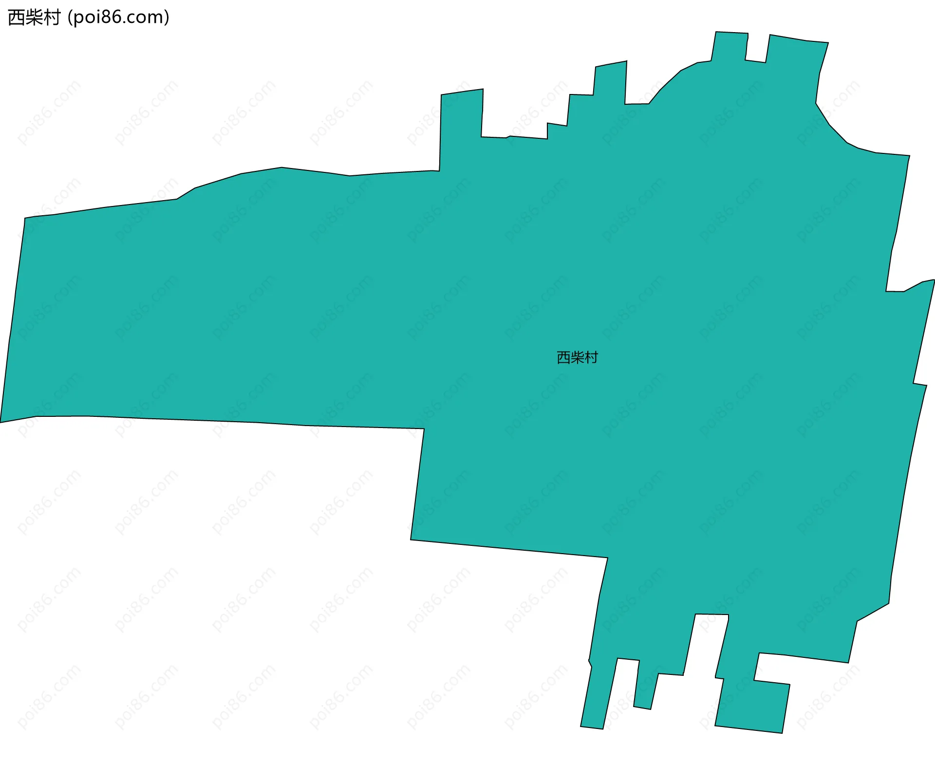 西柴村边界地图