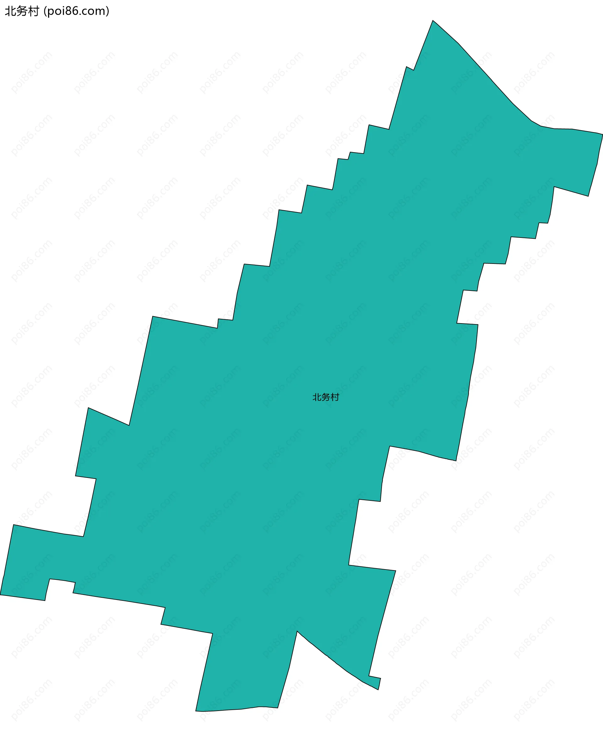 北务村边界地图