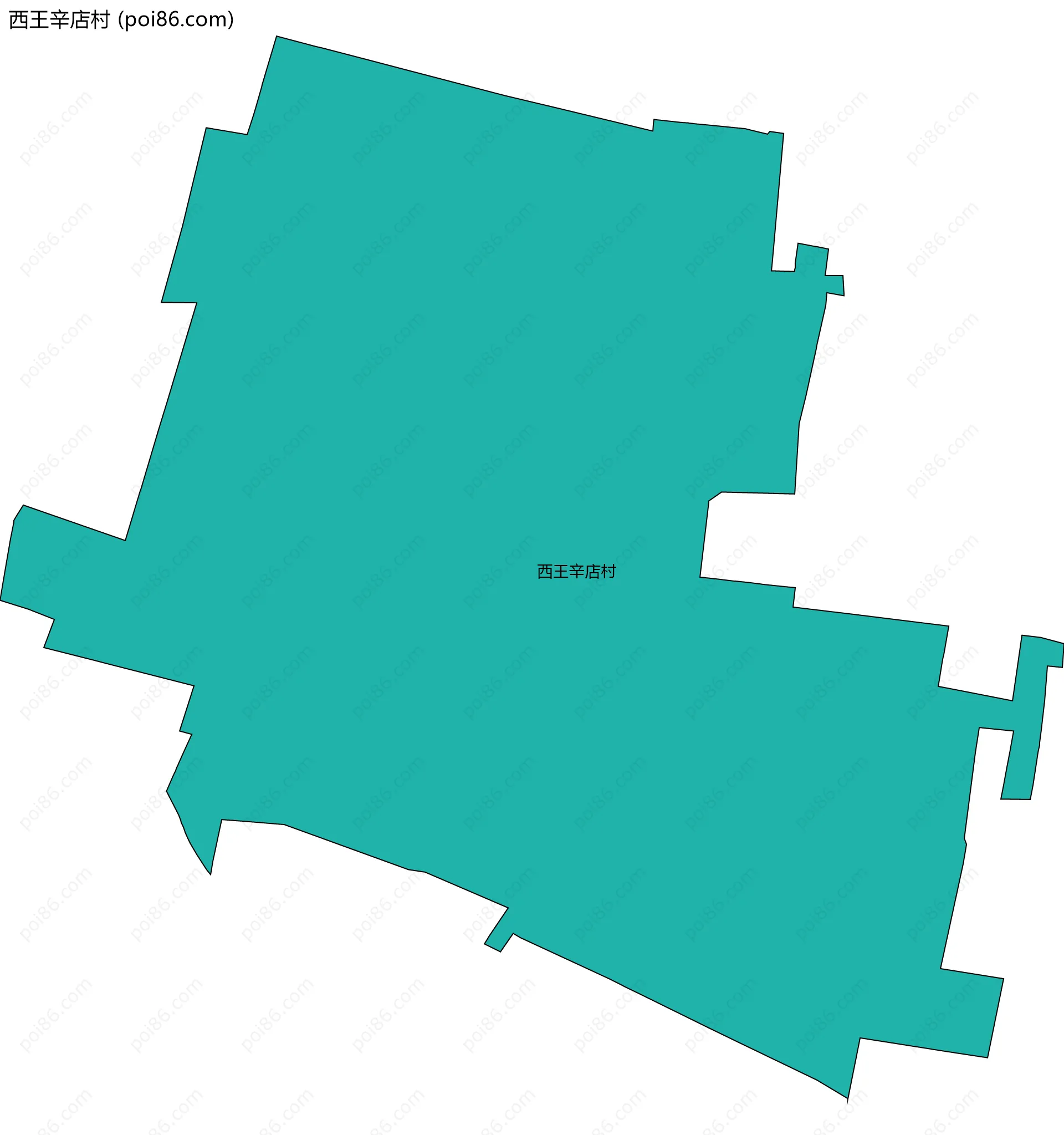 西王辛店村边界地图