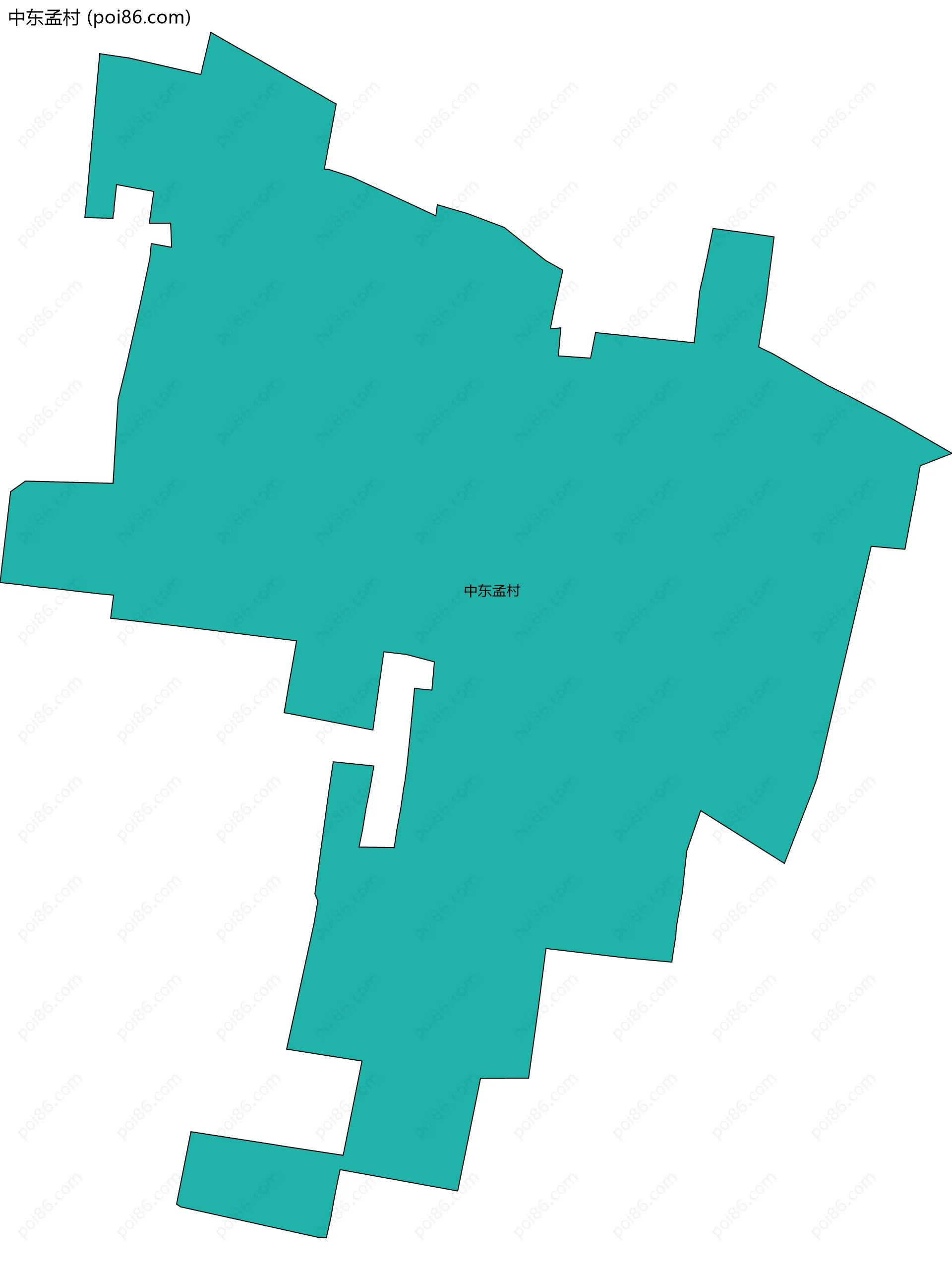 中东孟村边界地图