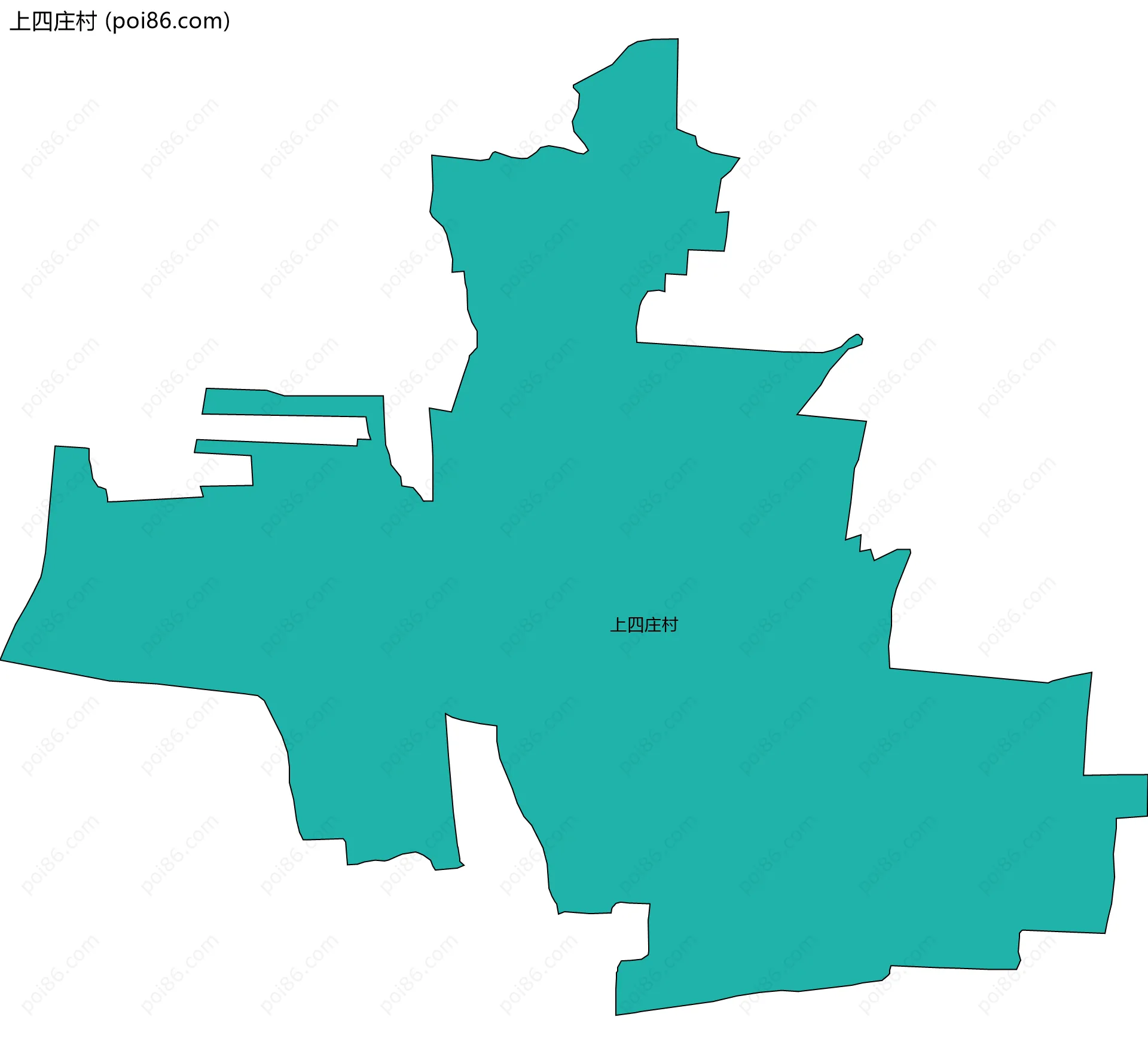 上四庄村边界地图