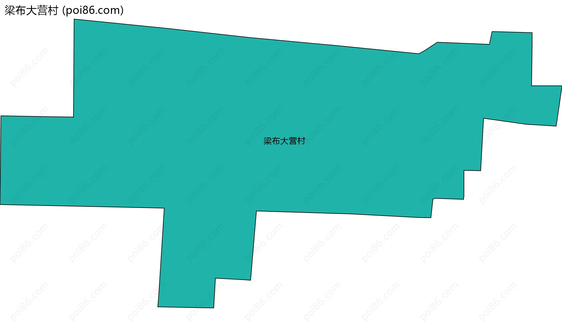 梁布大营村边界地图