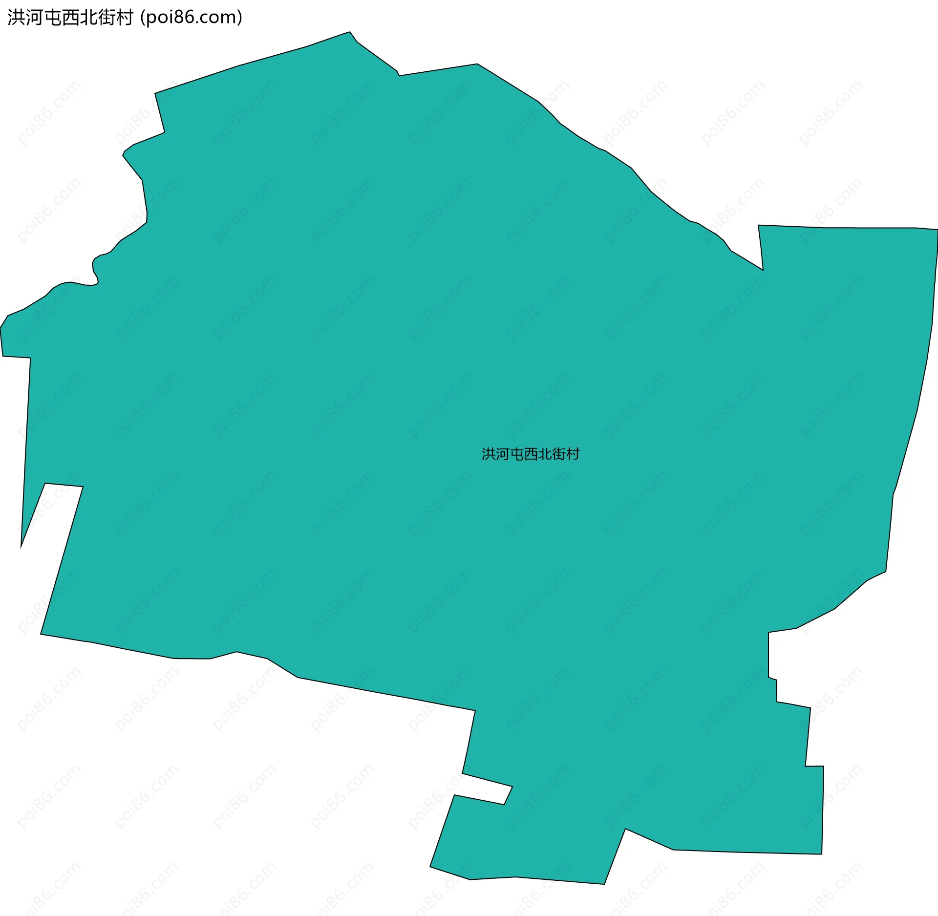 洪河屯西北街村边界地图