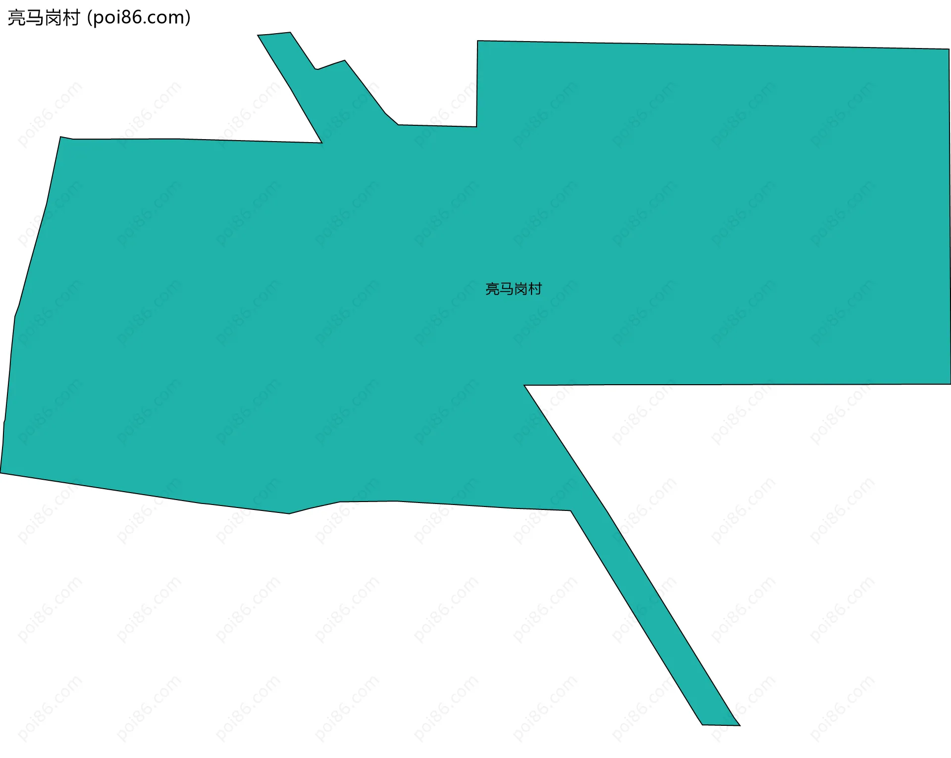 亮马岗村边界地图