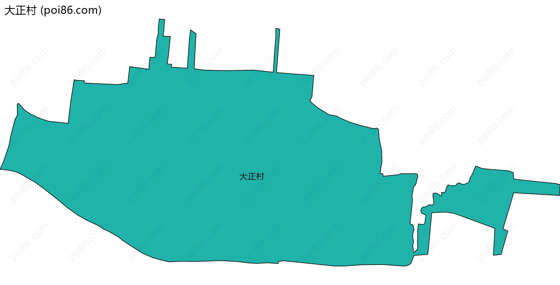 大正村边界地图