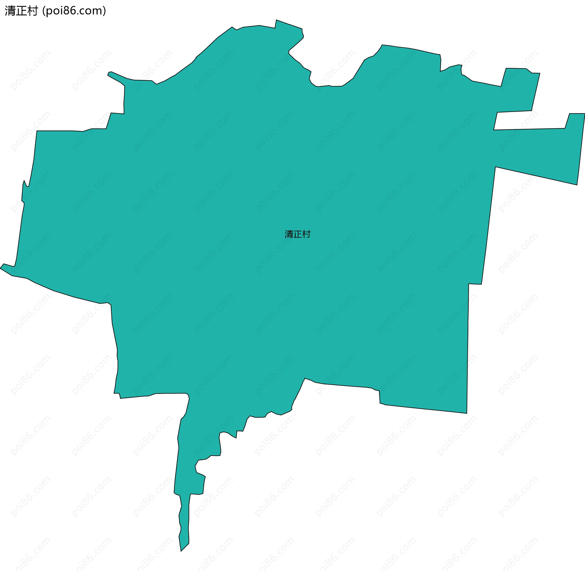 清正村边界地图