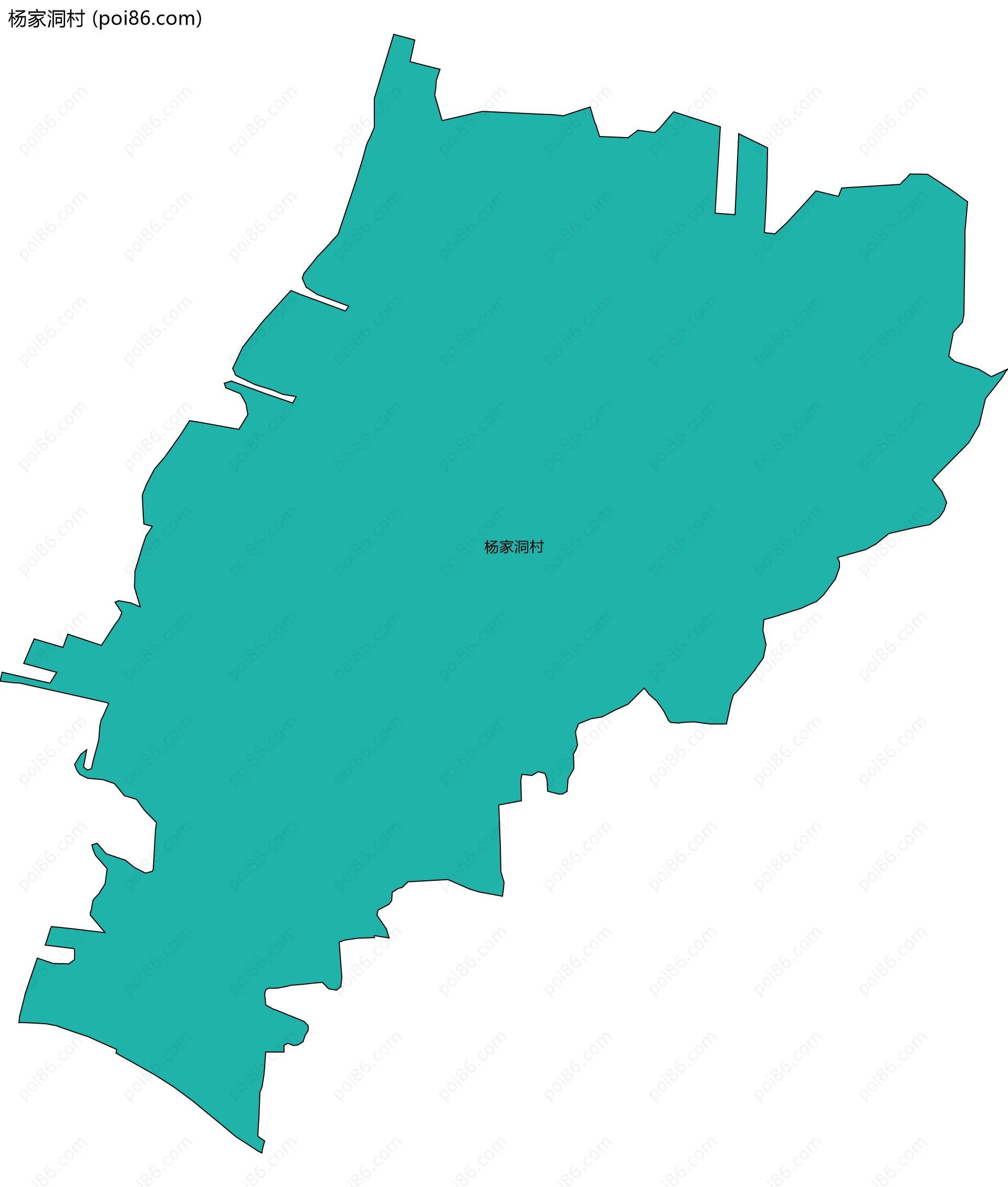 杨家洞村边界地图