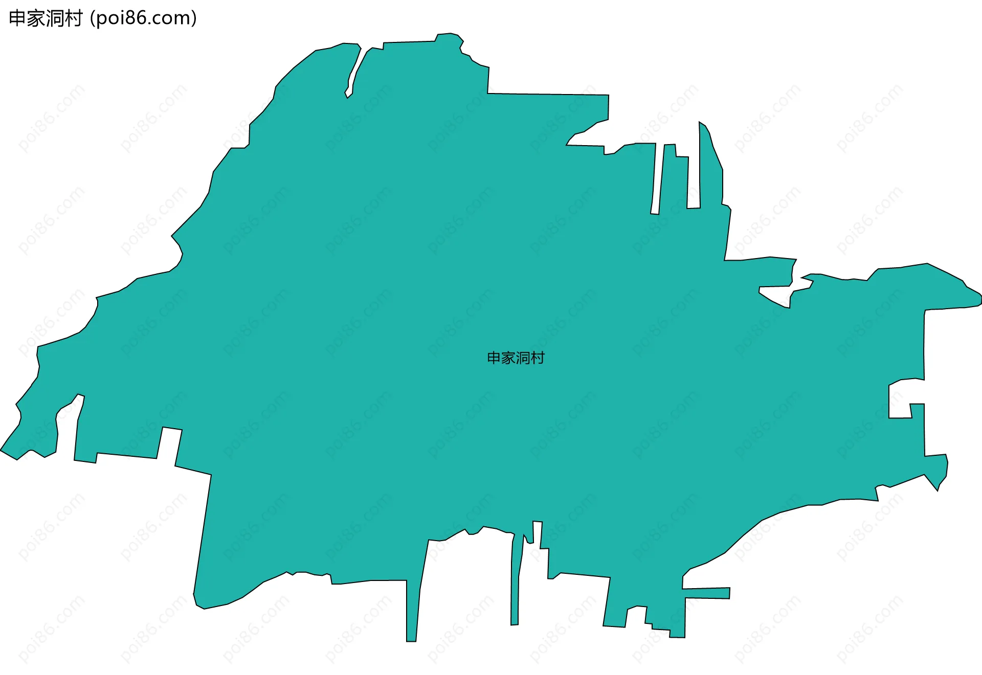 申家洞村边界地图