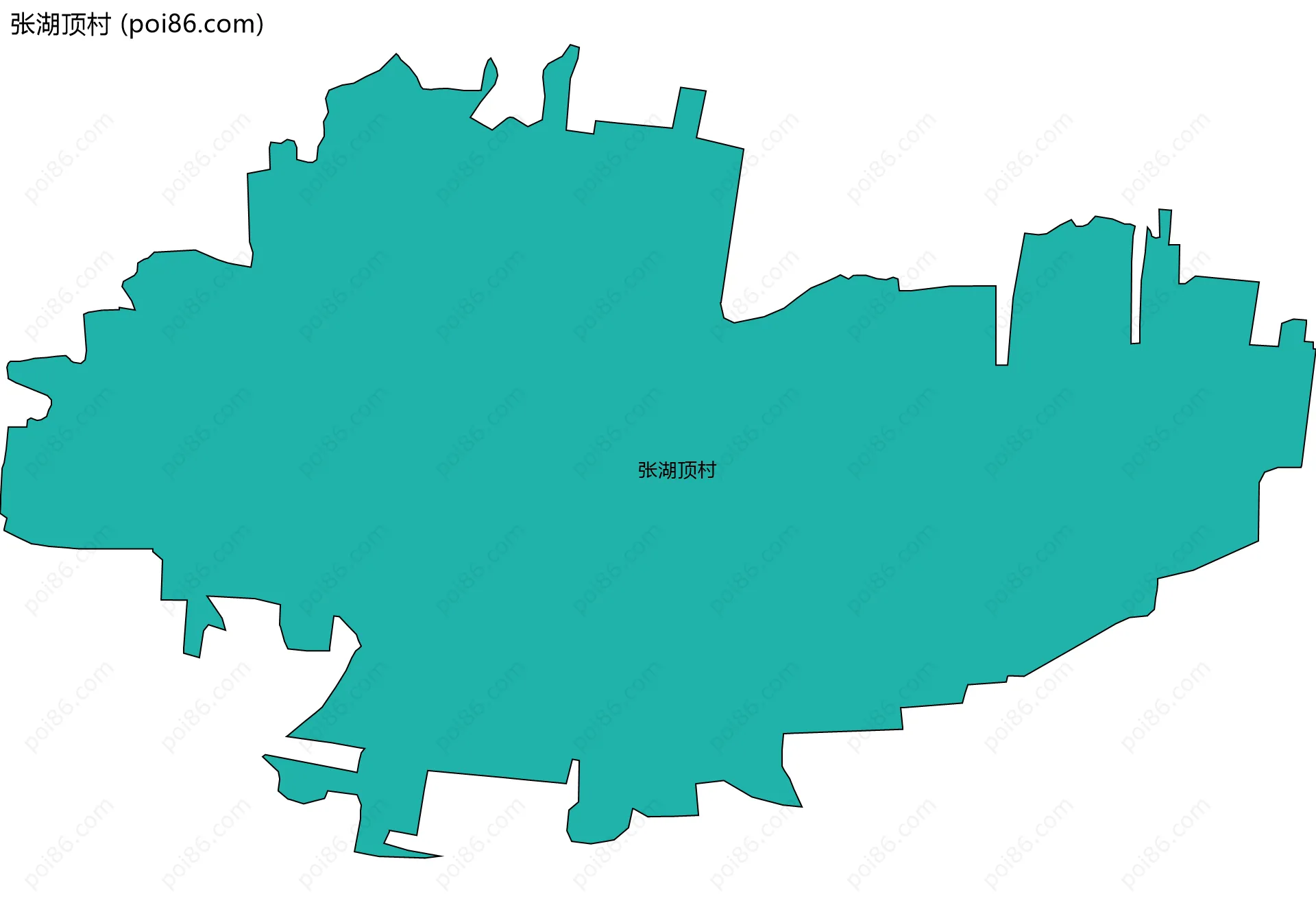张湖顶村边界地图