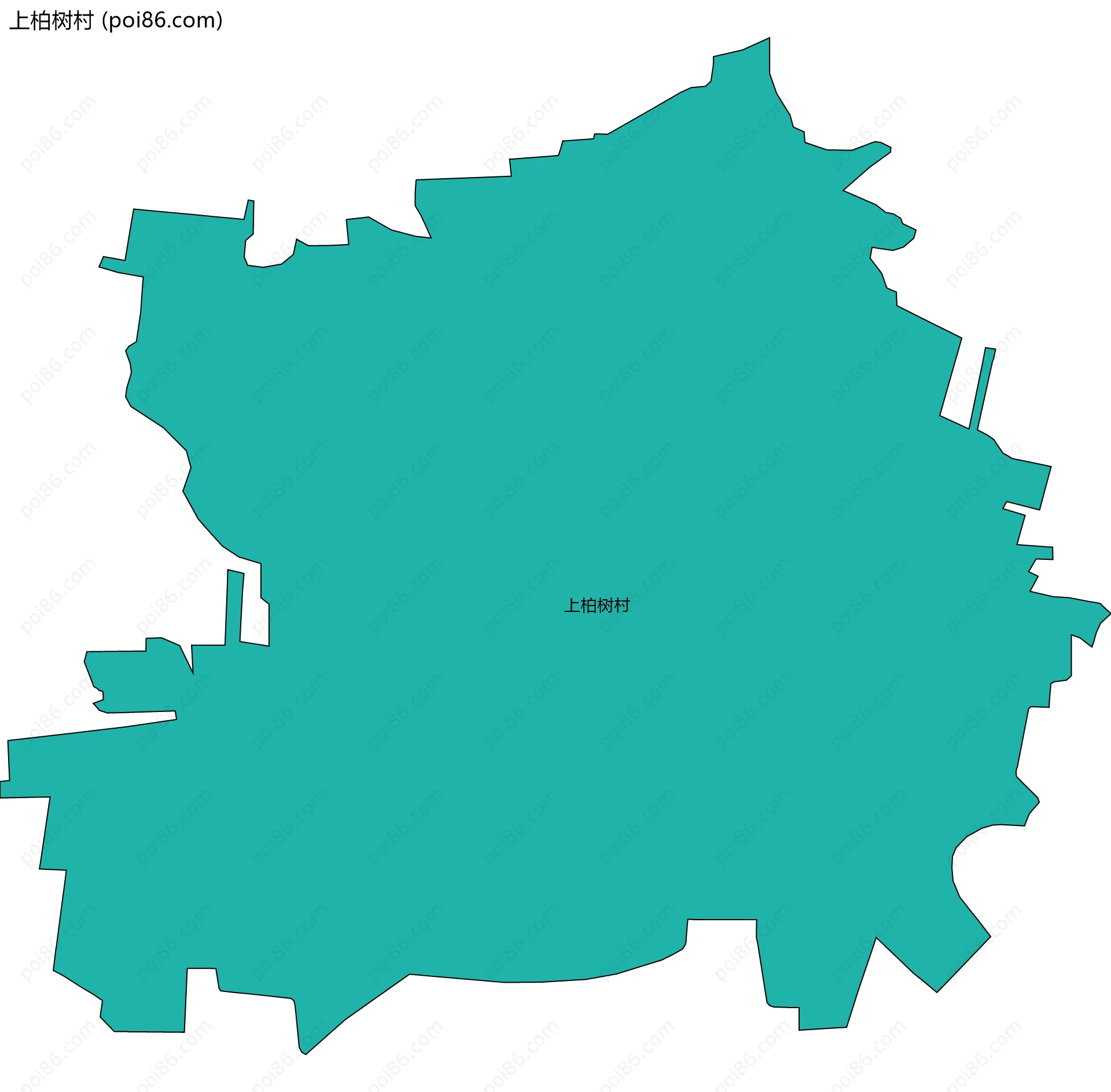 上柏树村边界地图