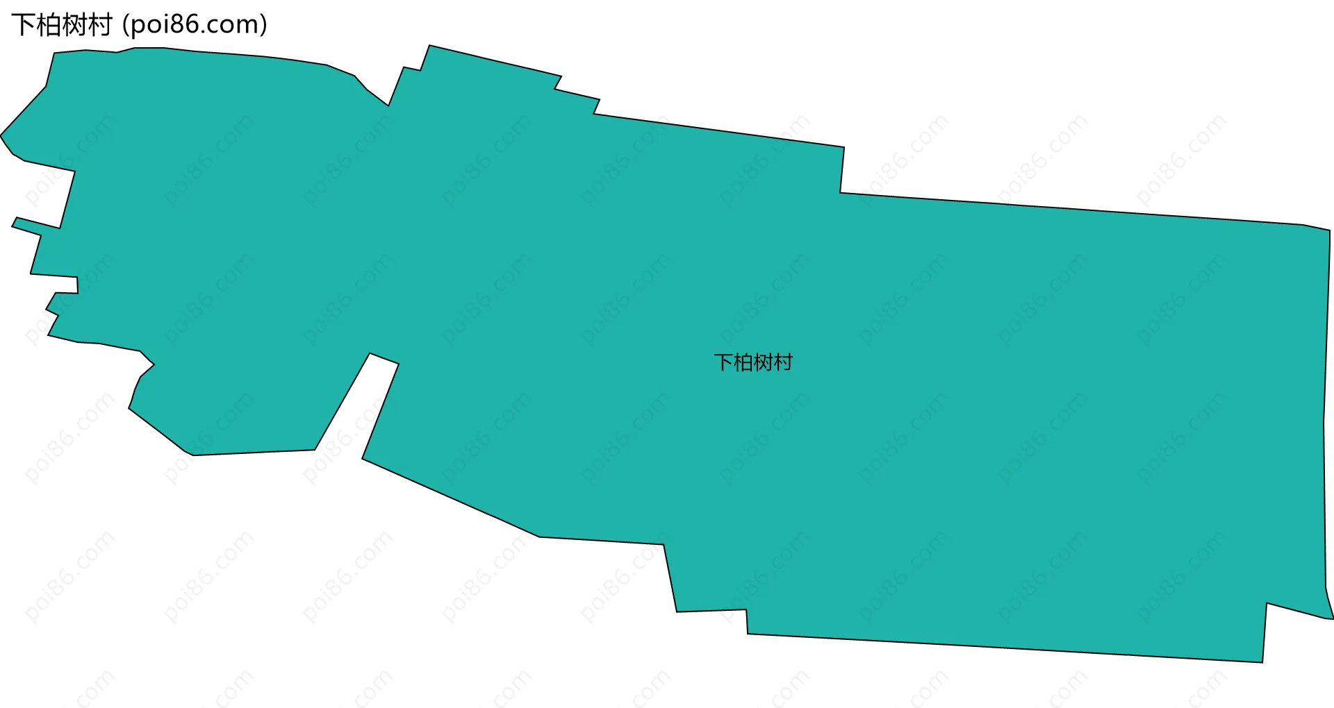 下柏树村边界地图