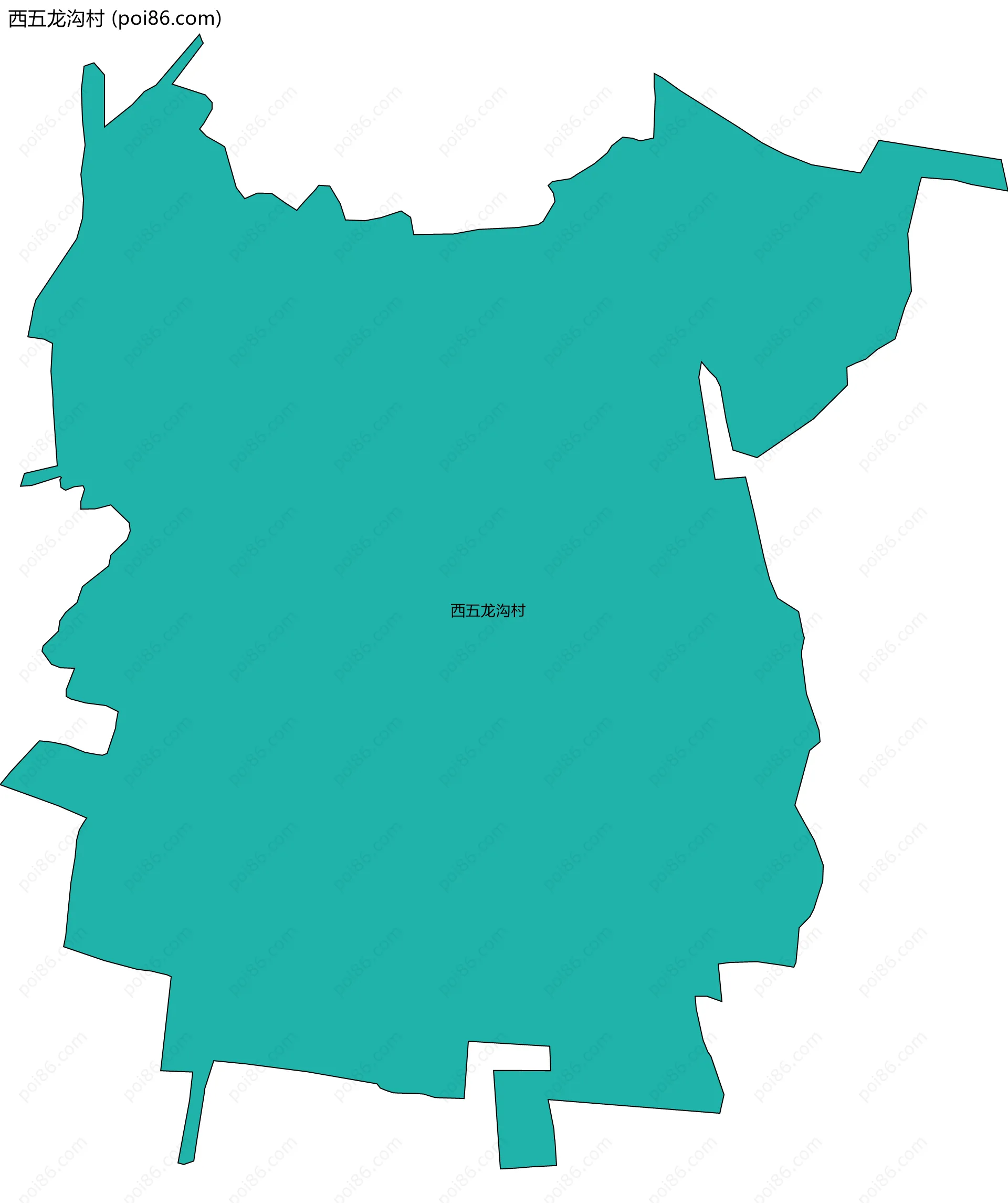 西五龙沟村边界地图