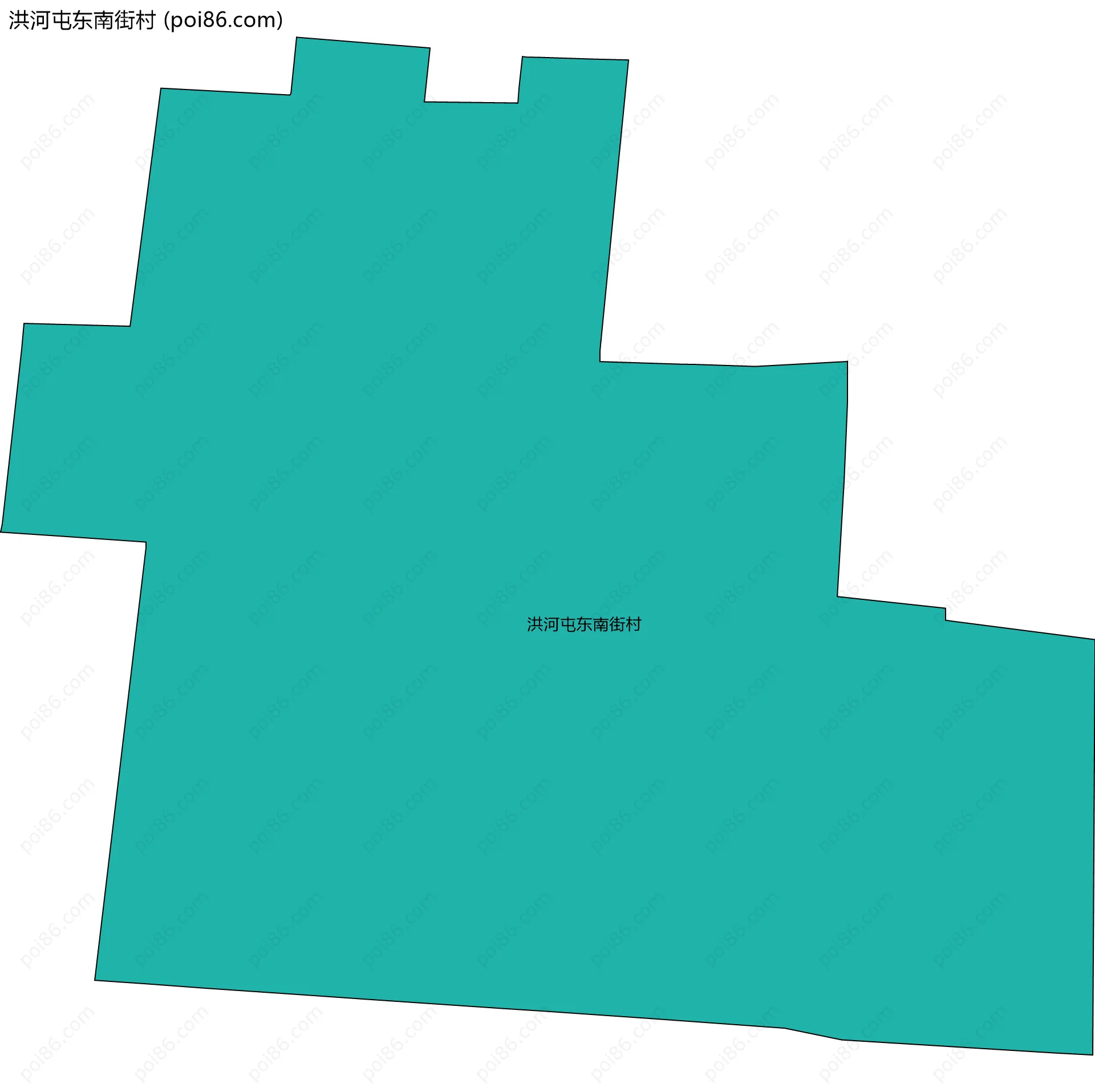 洪河屯东南街村边界地图