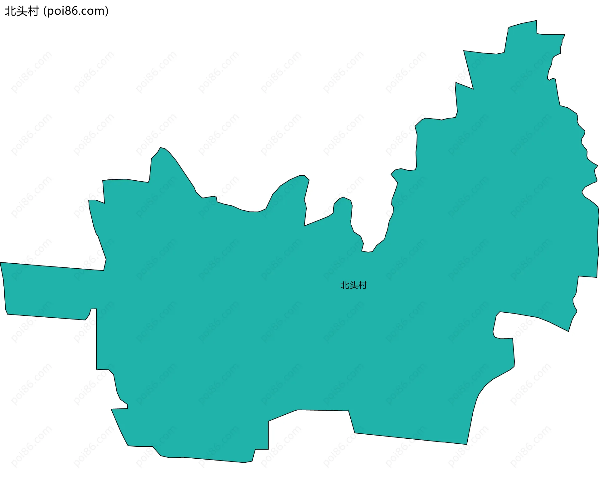 北头村边界地图