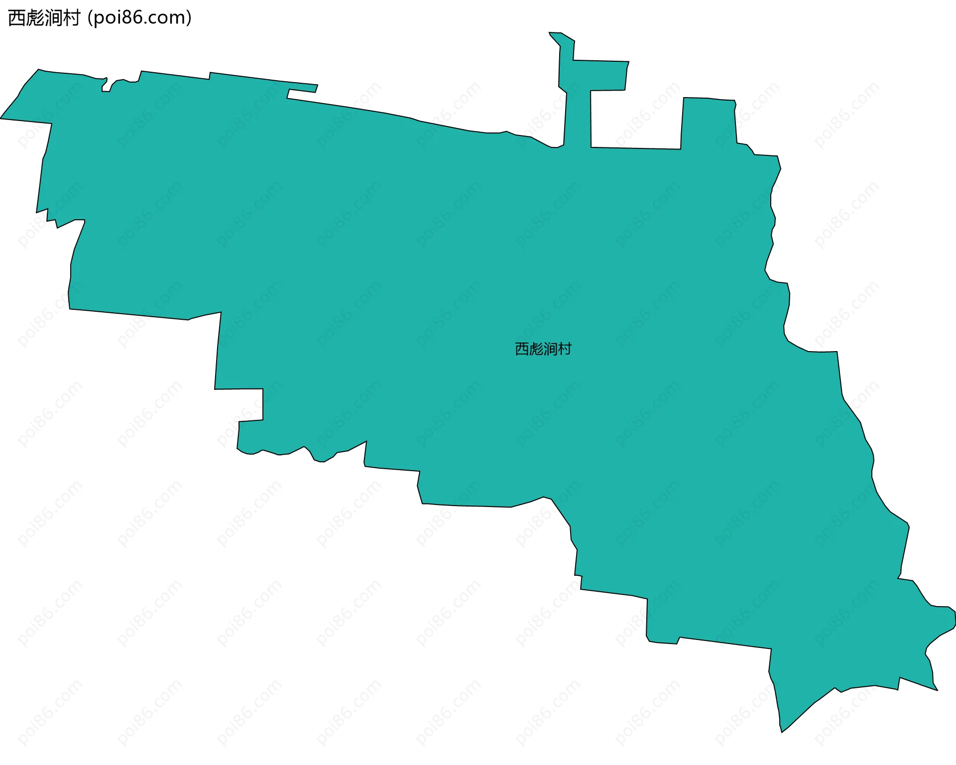 西彪涧村边界地图