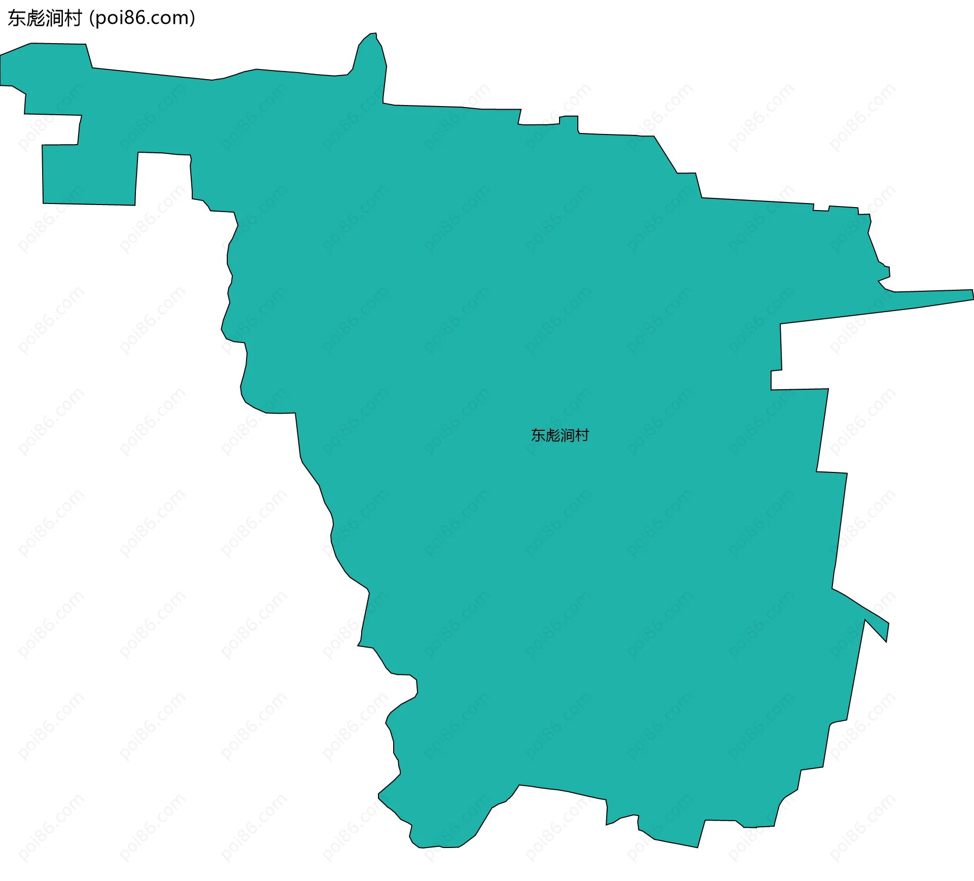 东彪涧村边界地图