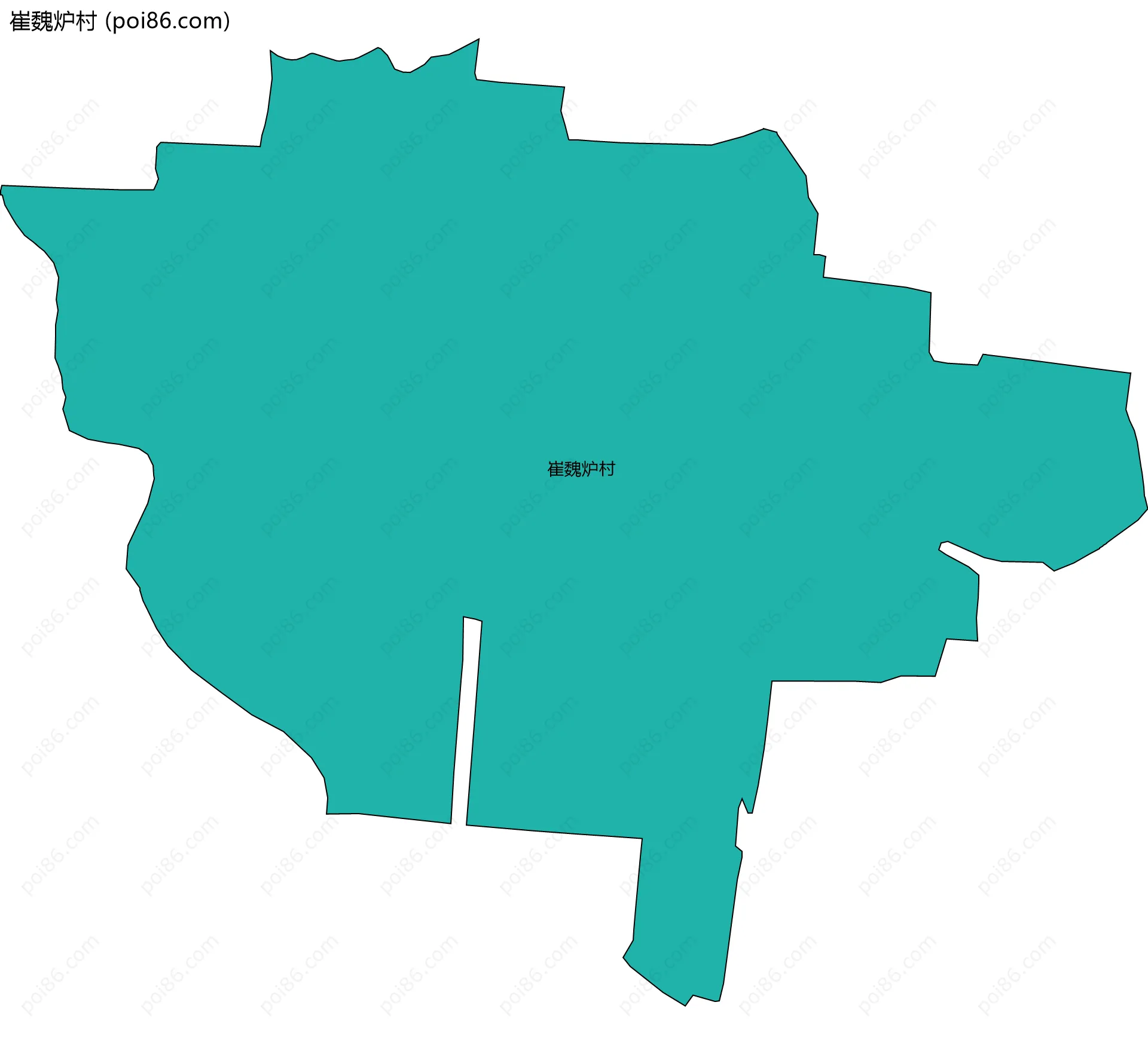 崔魏炉村边界地图