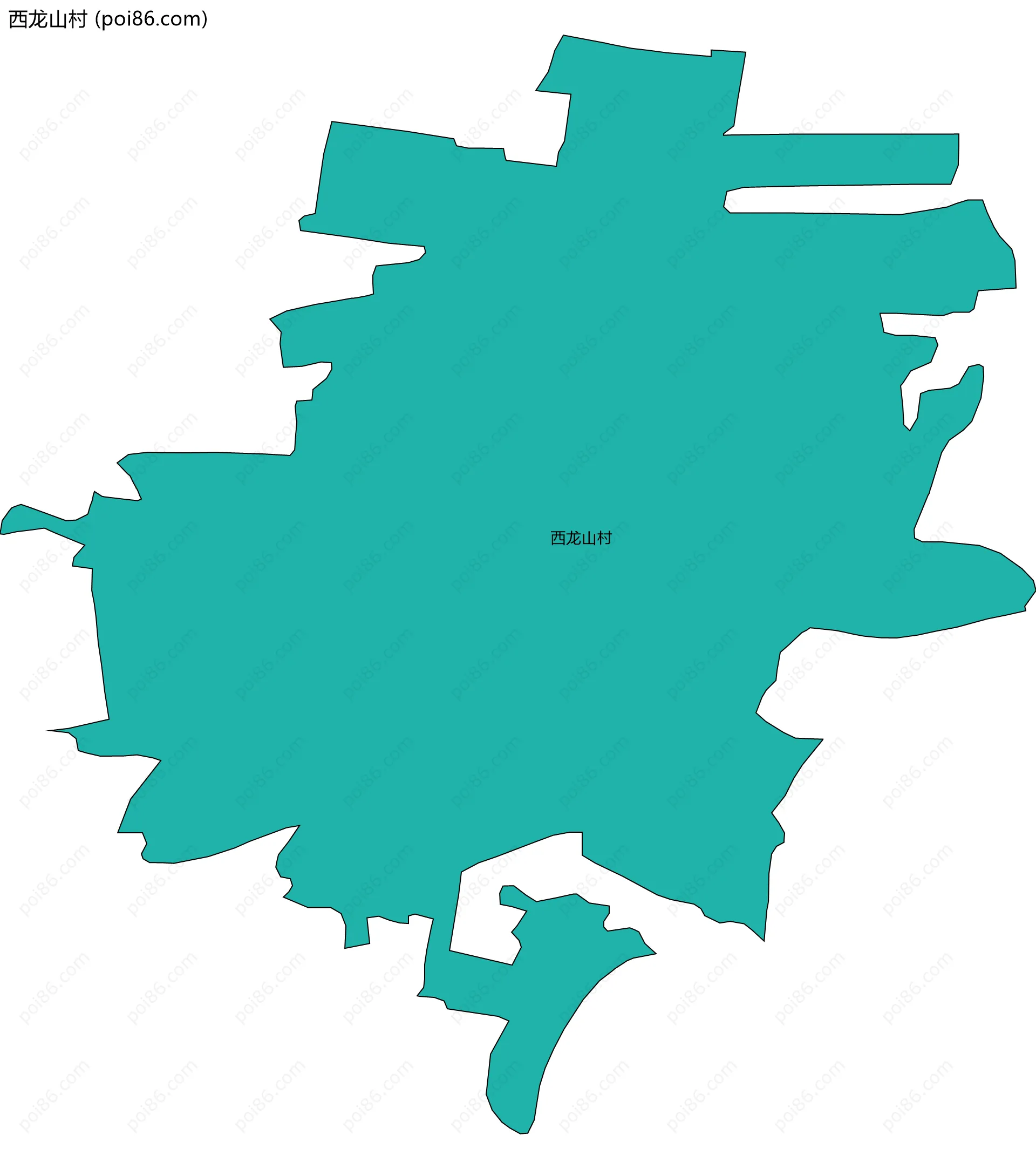 西龙山村边界地图