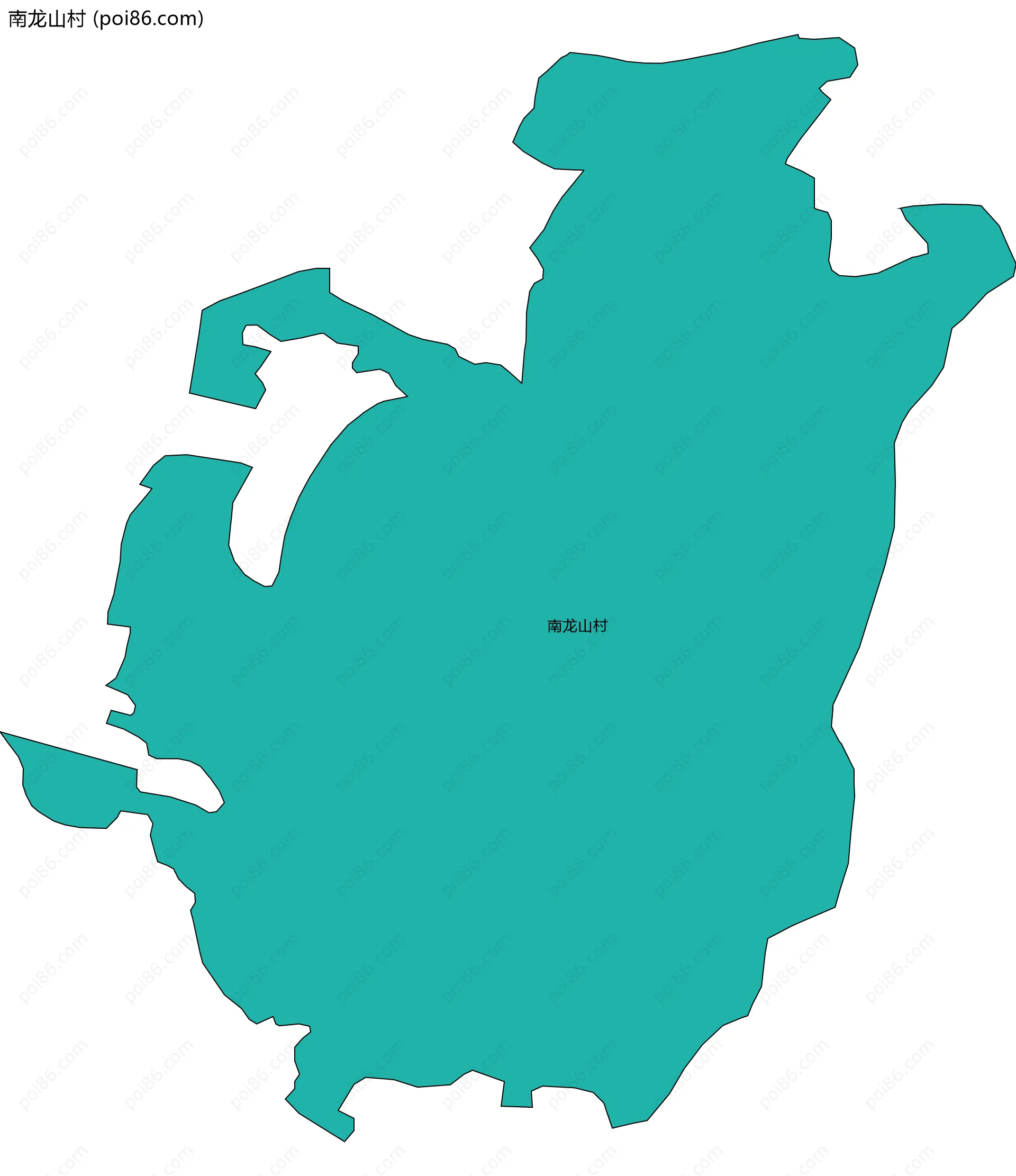 南龙山村边界地图