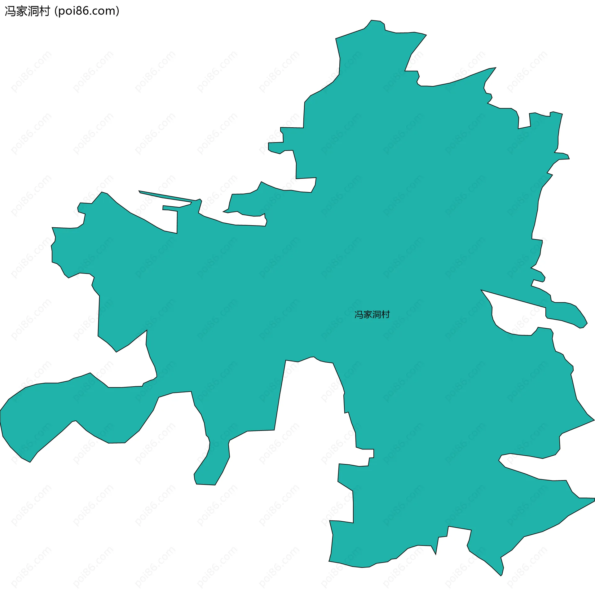 冯家洞村边界地图