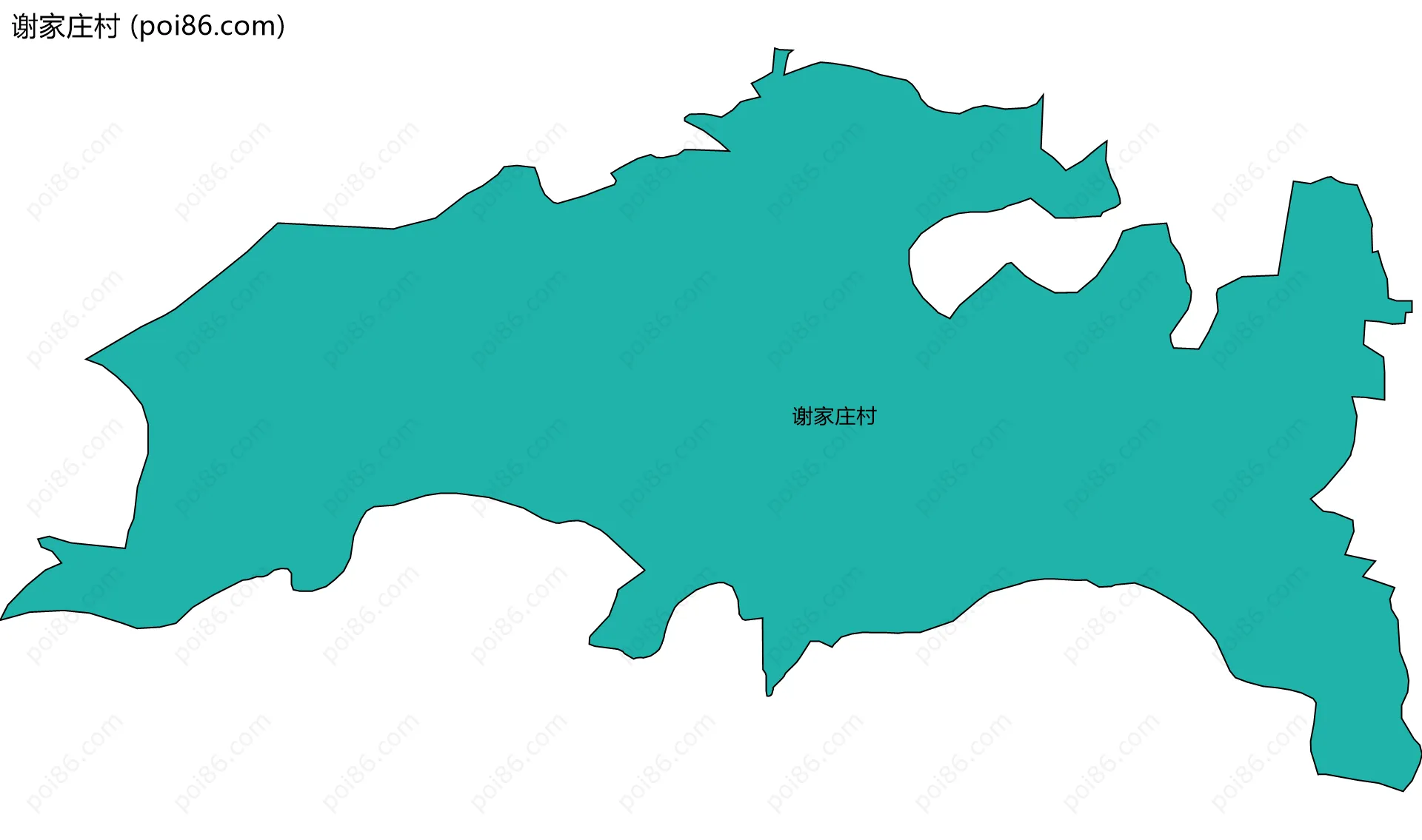 谢家庄村边界地图