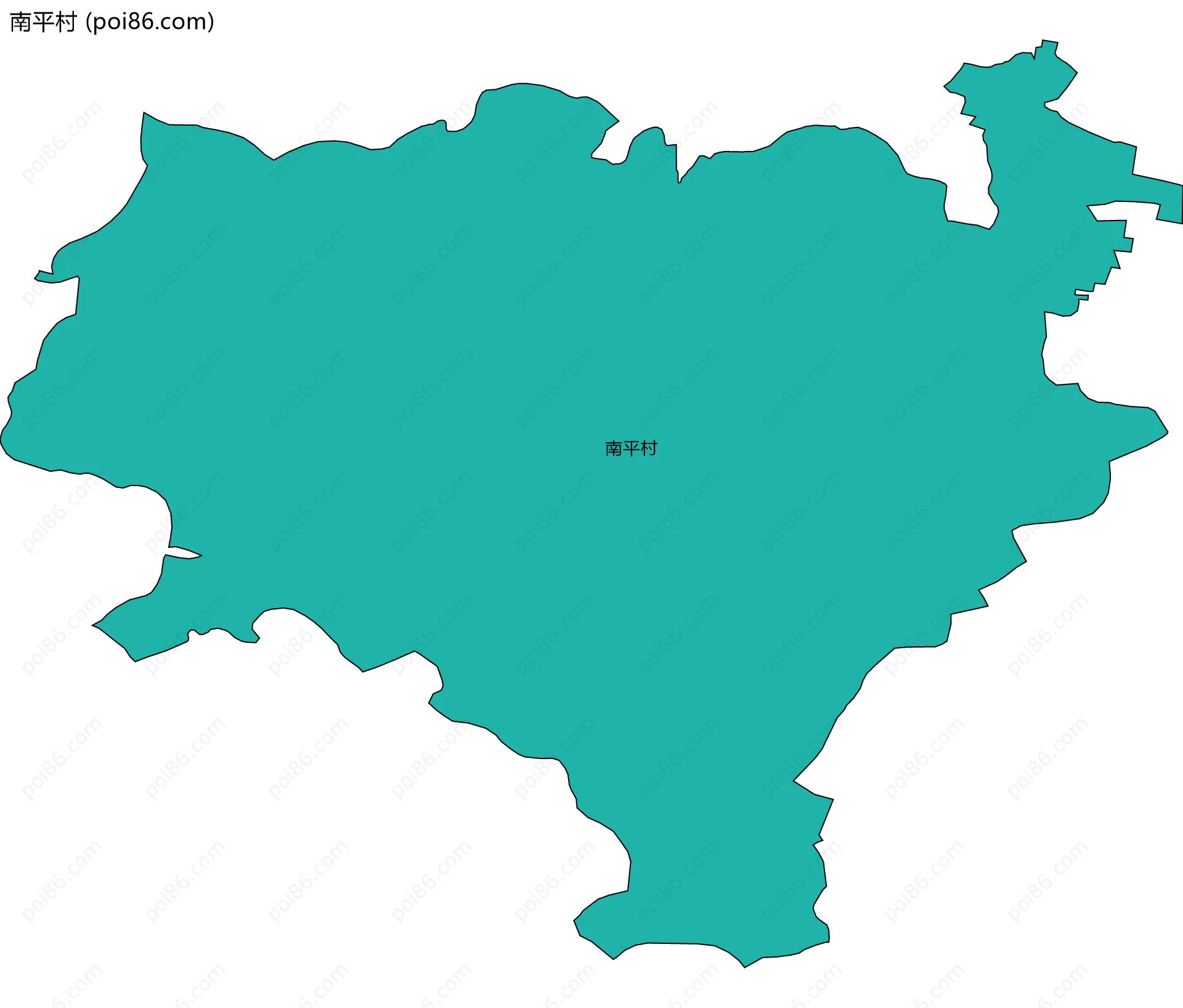 南平村边界地图