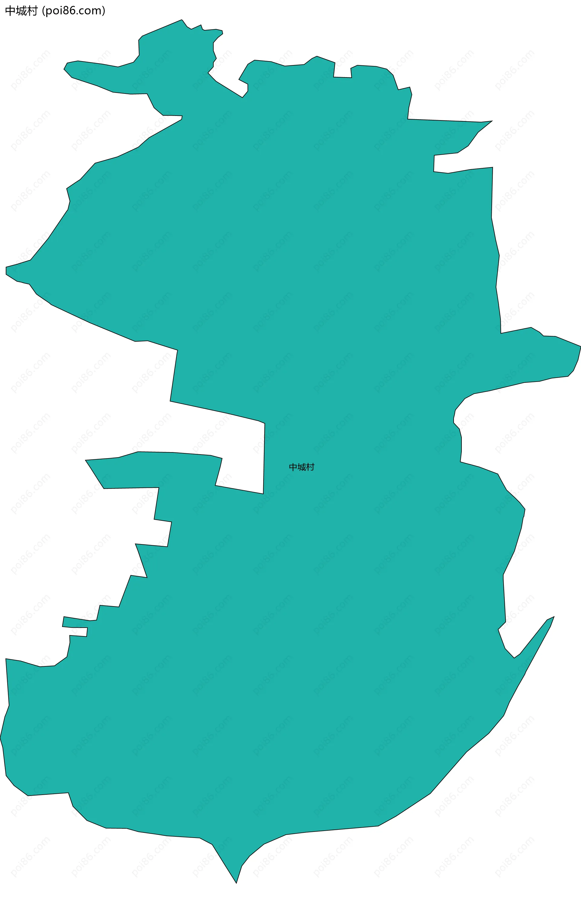 中城村边界地图