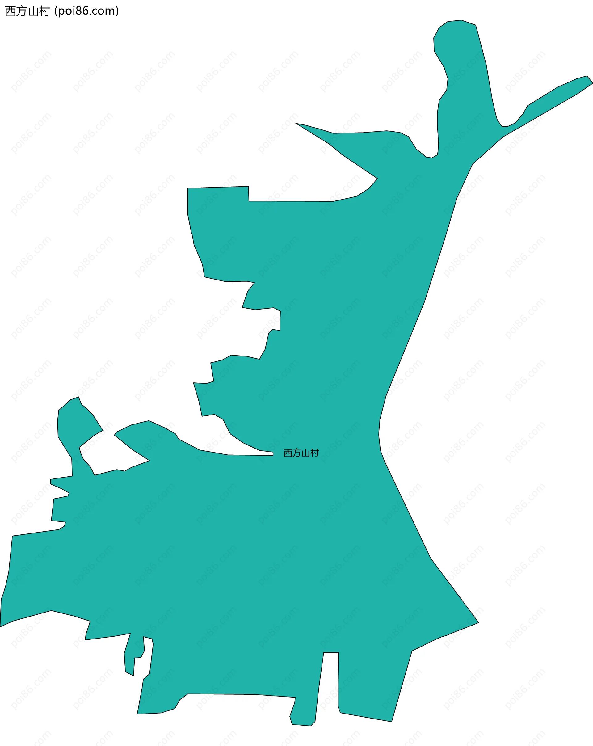 西方山村边界地图