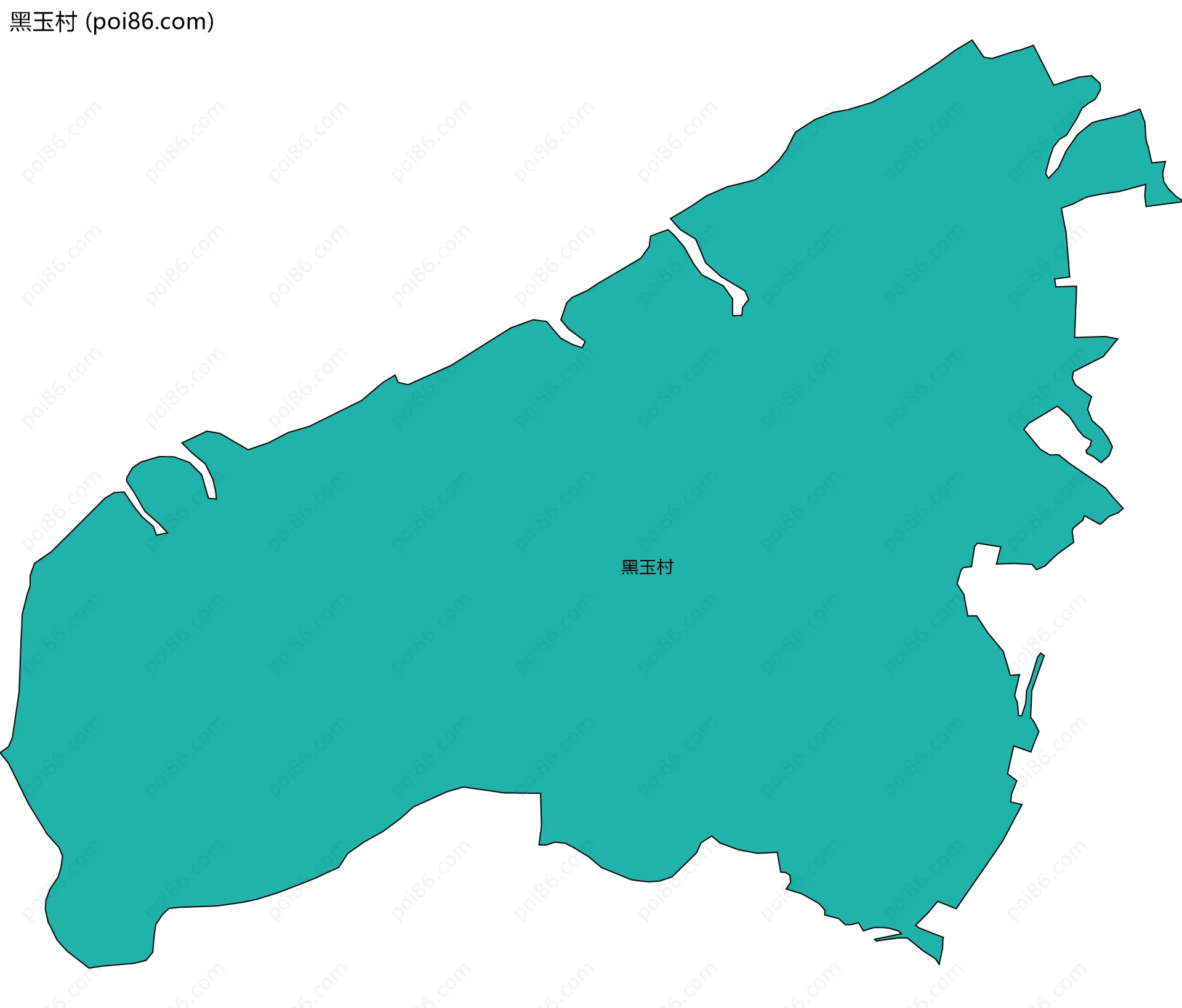 黑玉村边界地图