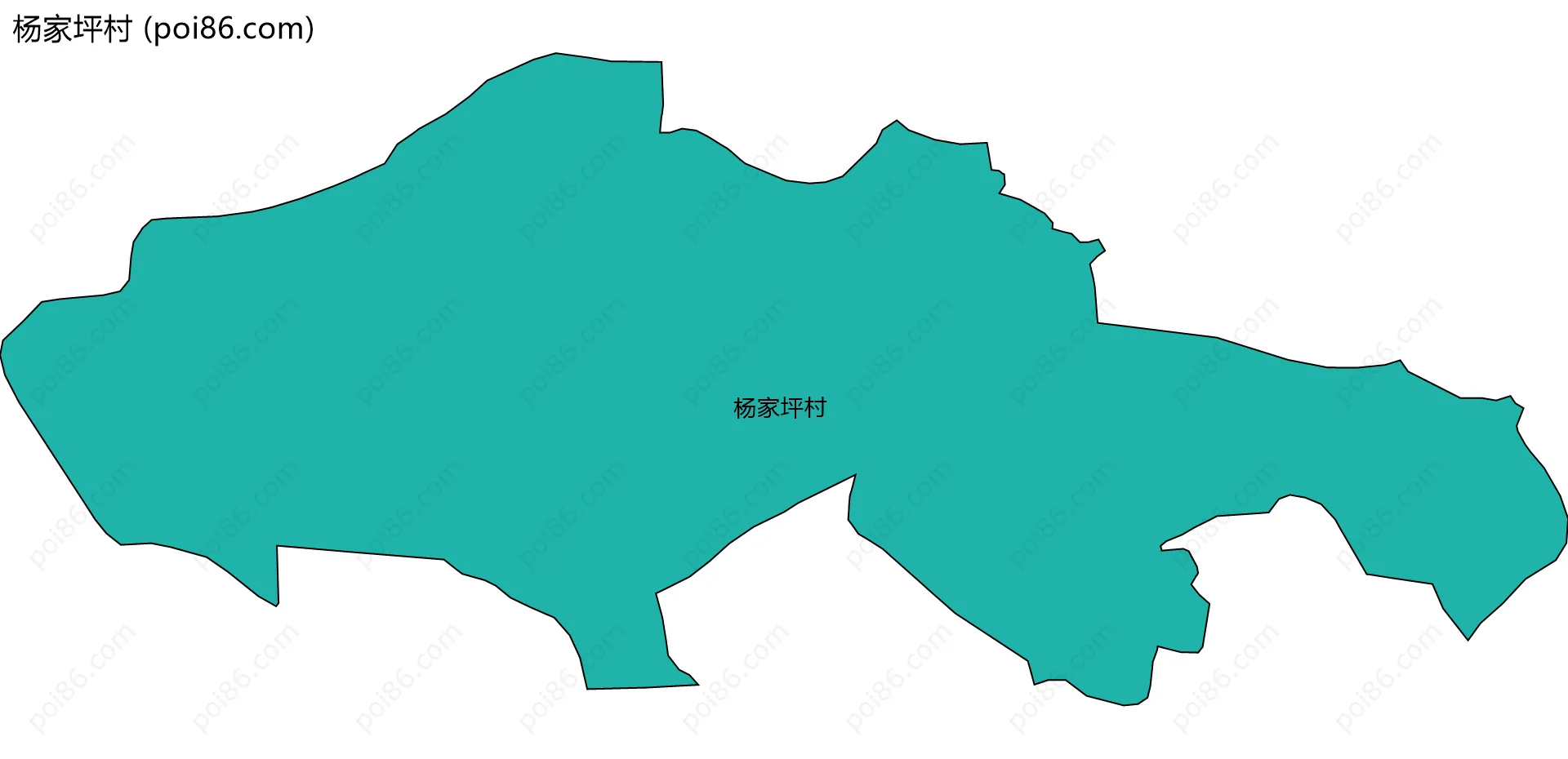 杨家坪村边界地图