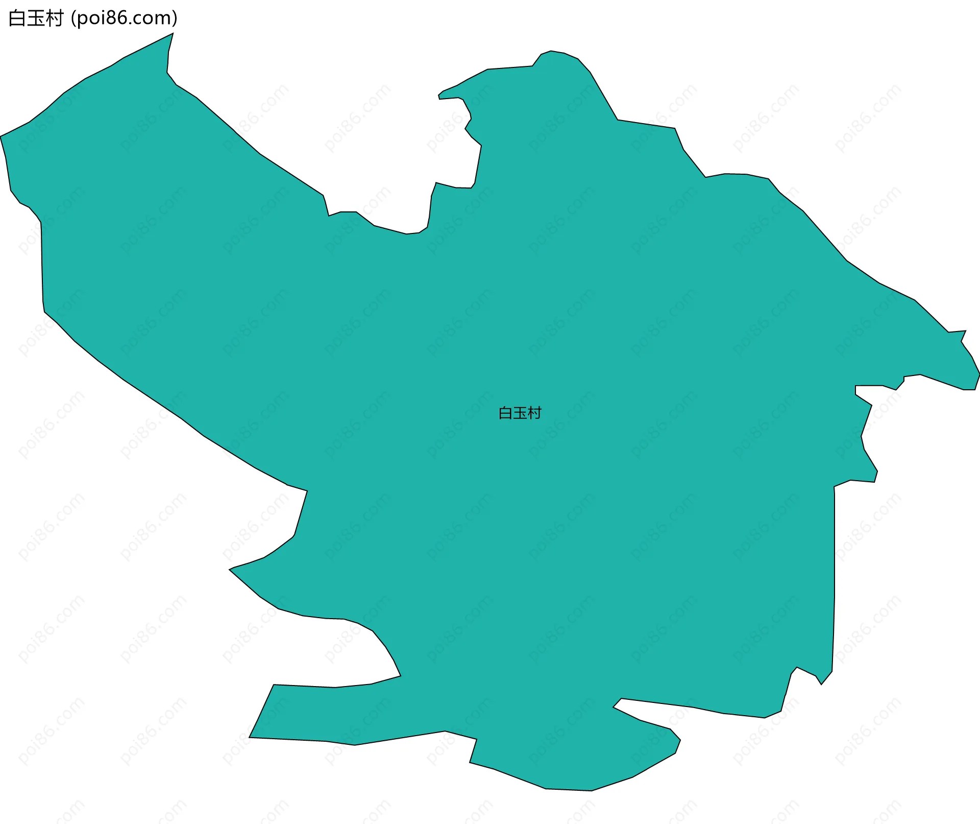 白玉村边界地图