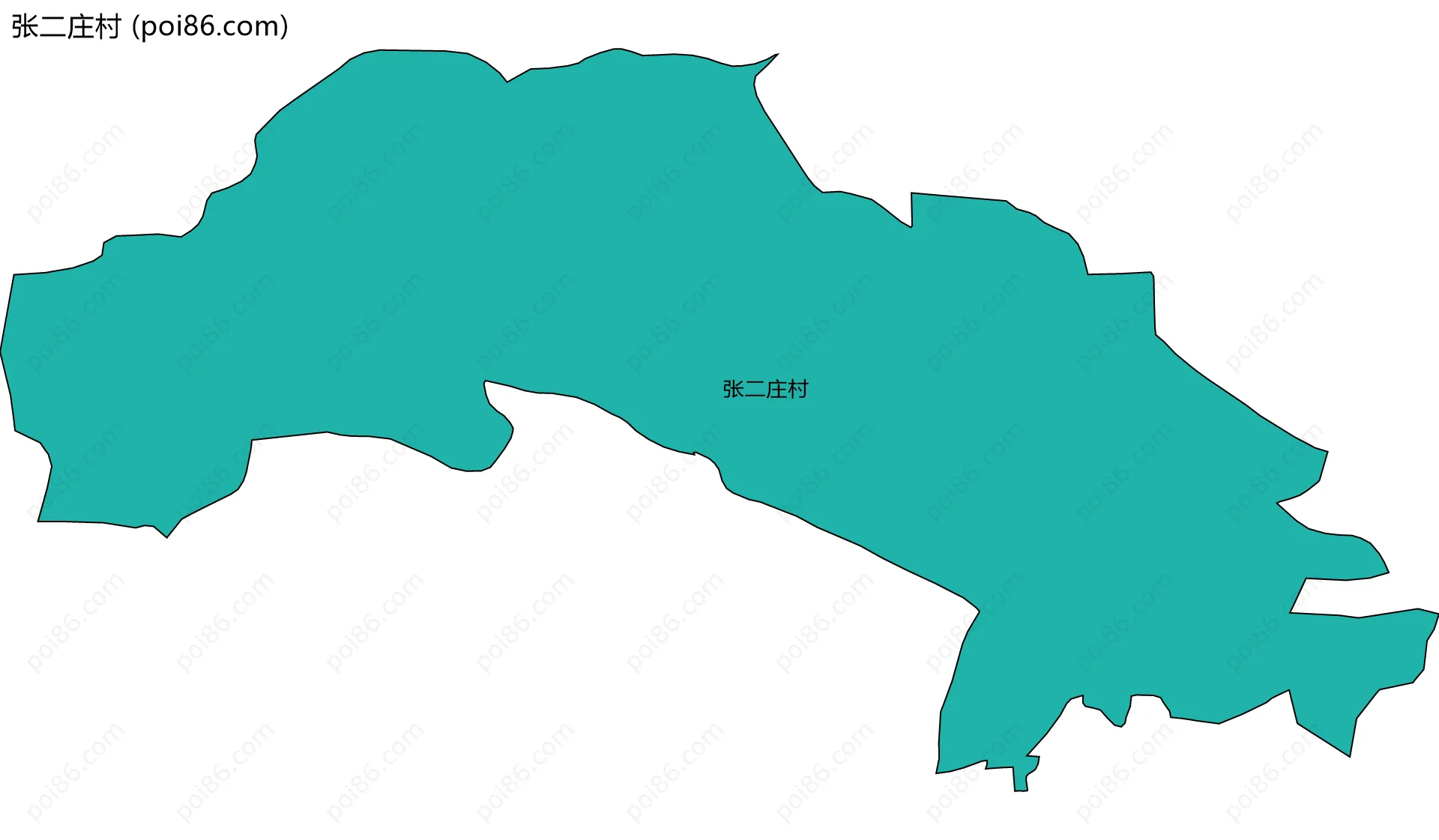 张二庄村边界地图