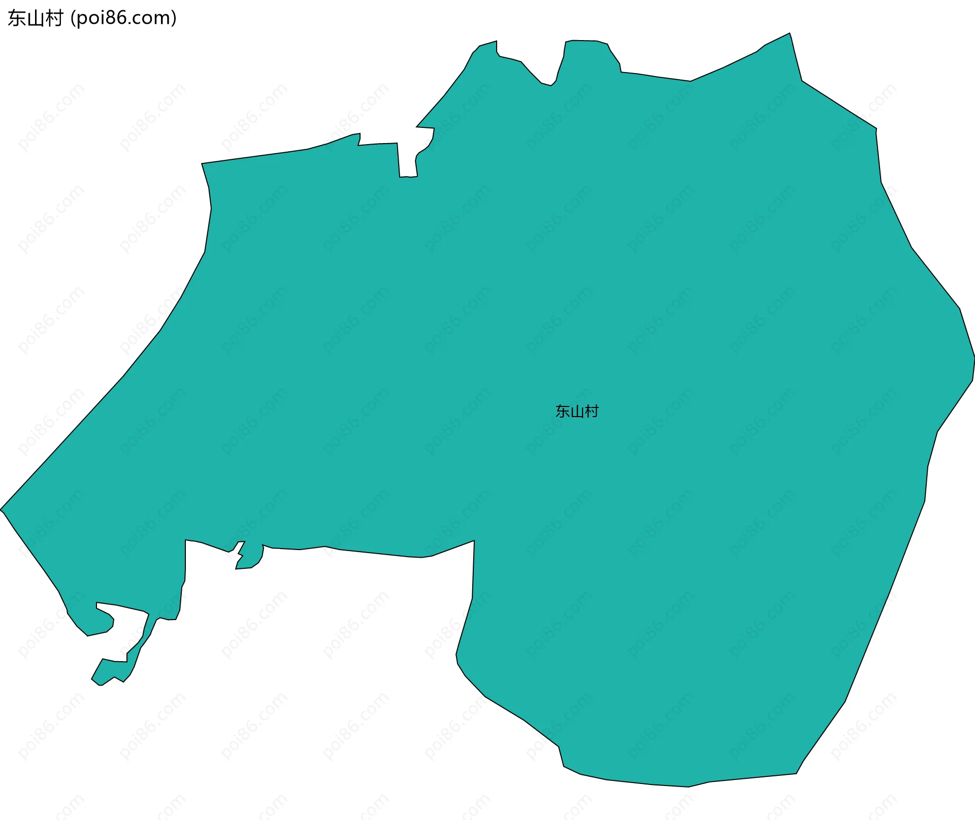 东山村边界地图