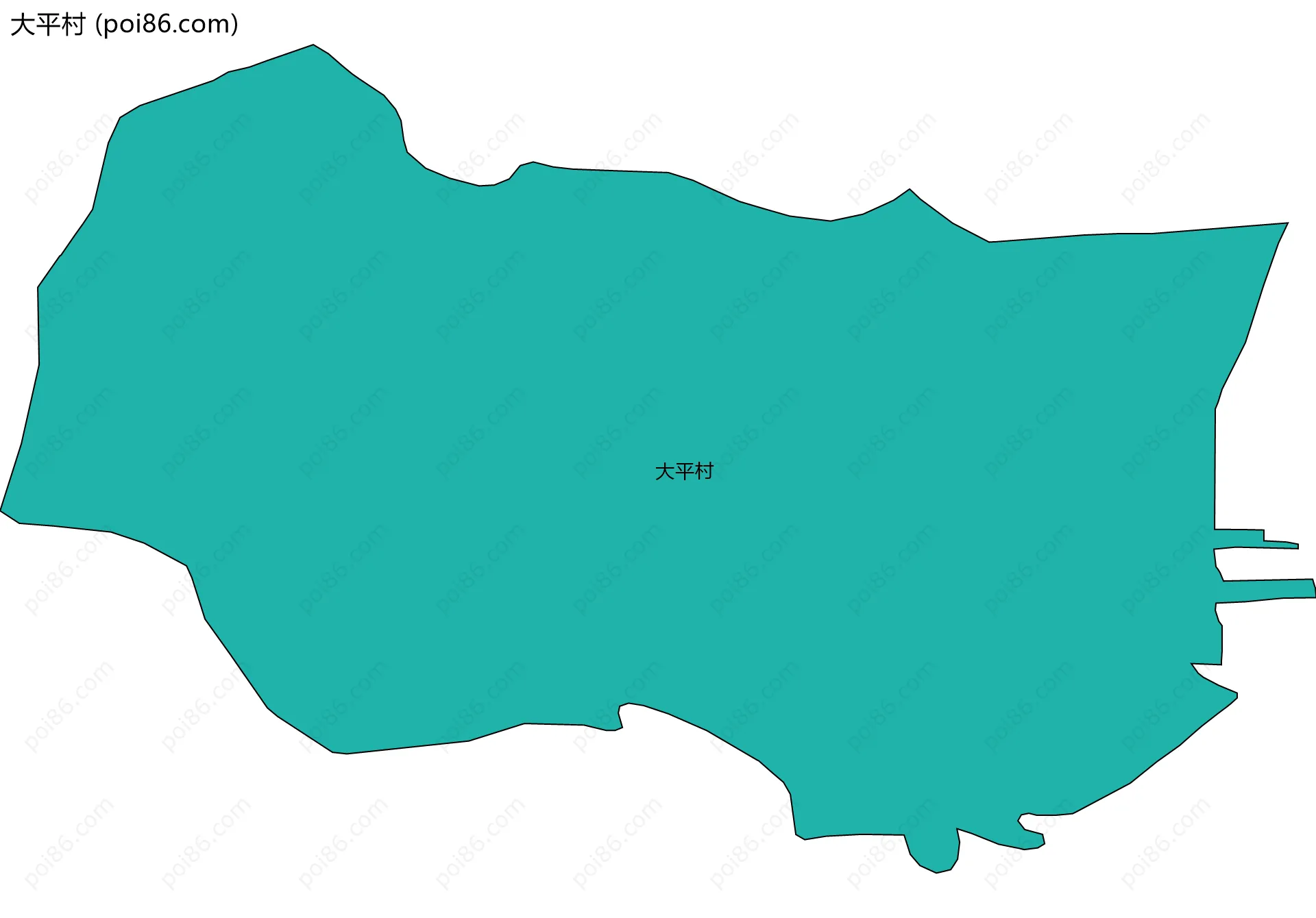 大平村边界地图