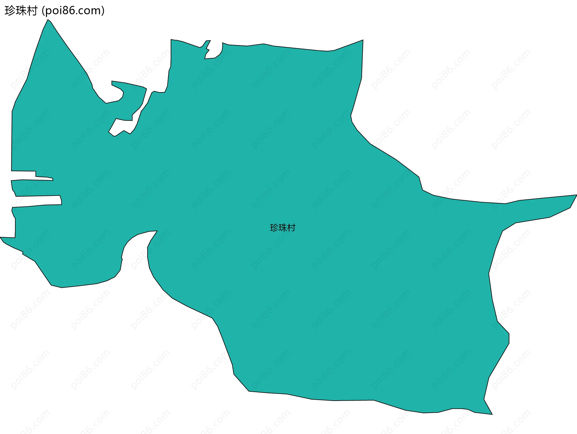 珍珠村边界地图