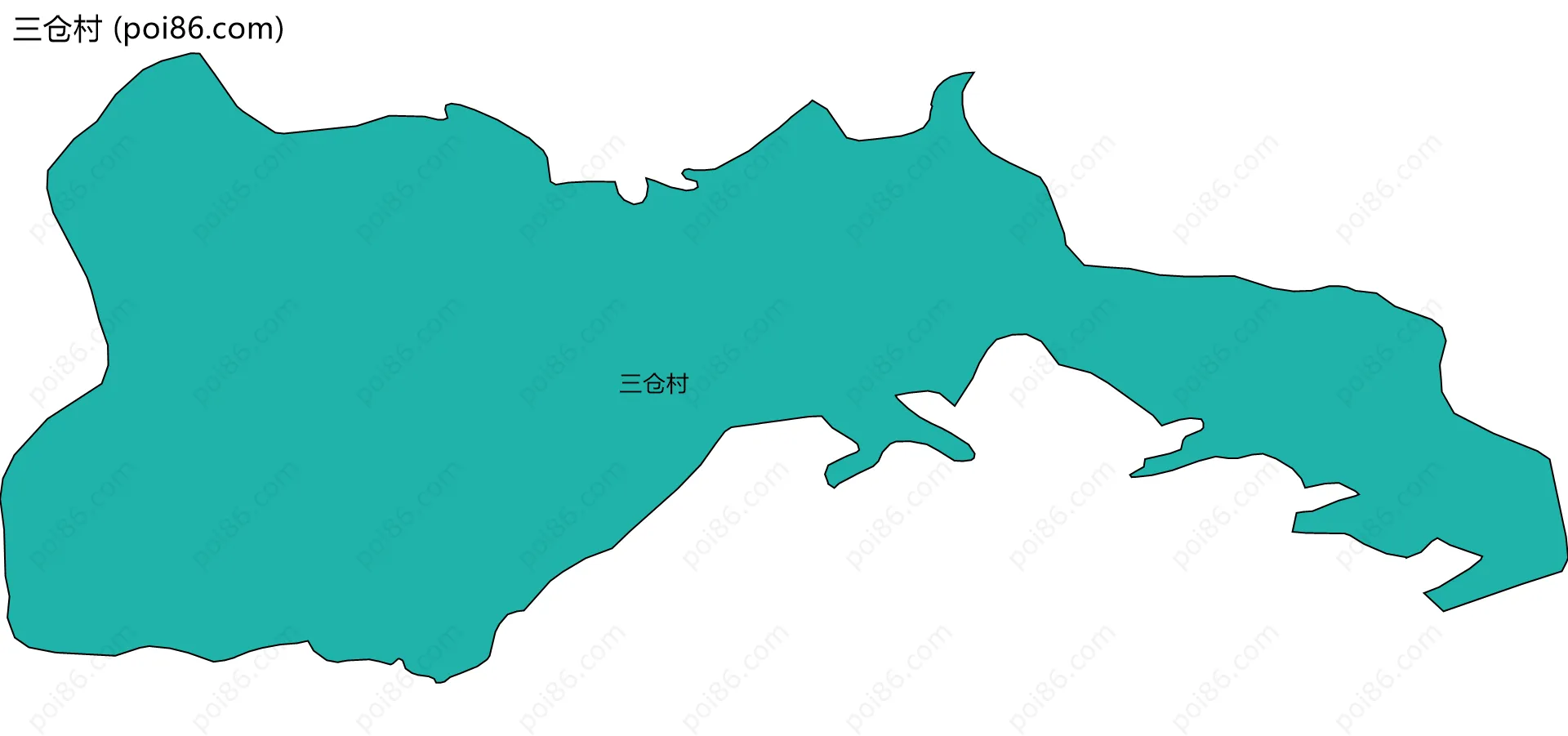 三仓村边界地图