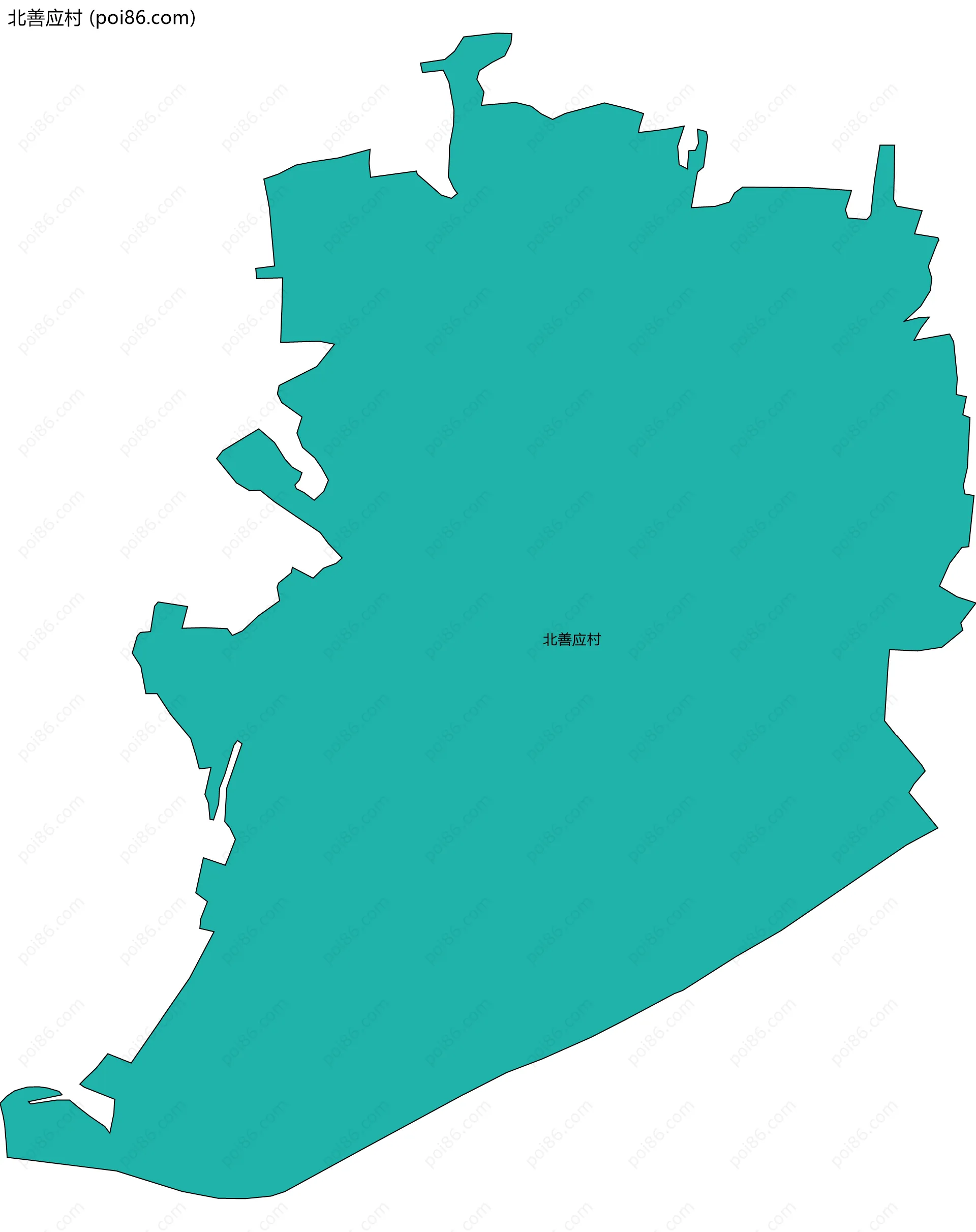 北善应村边界地图