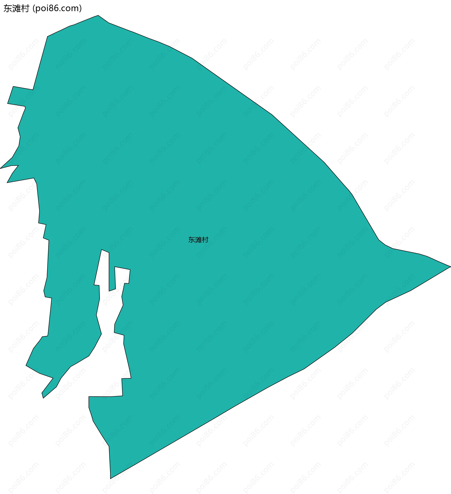 东滩村边界地图