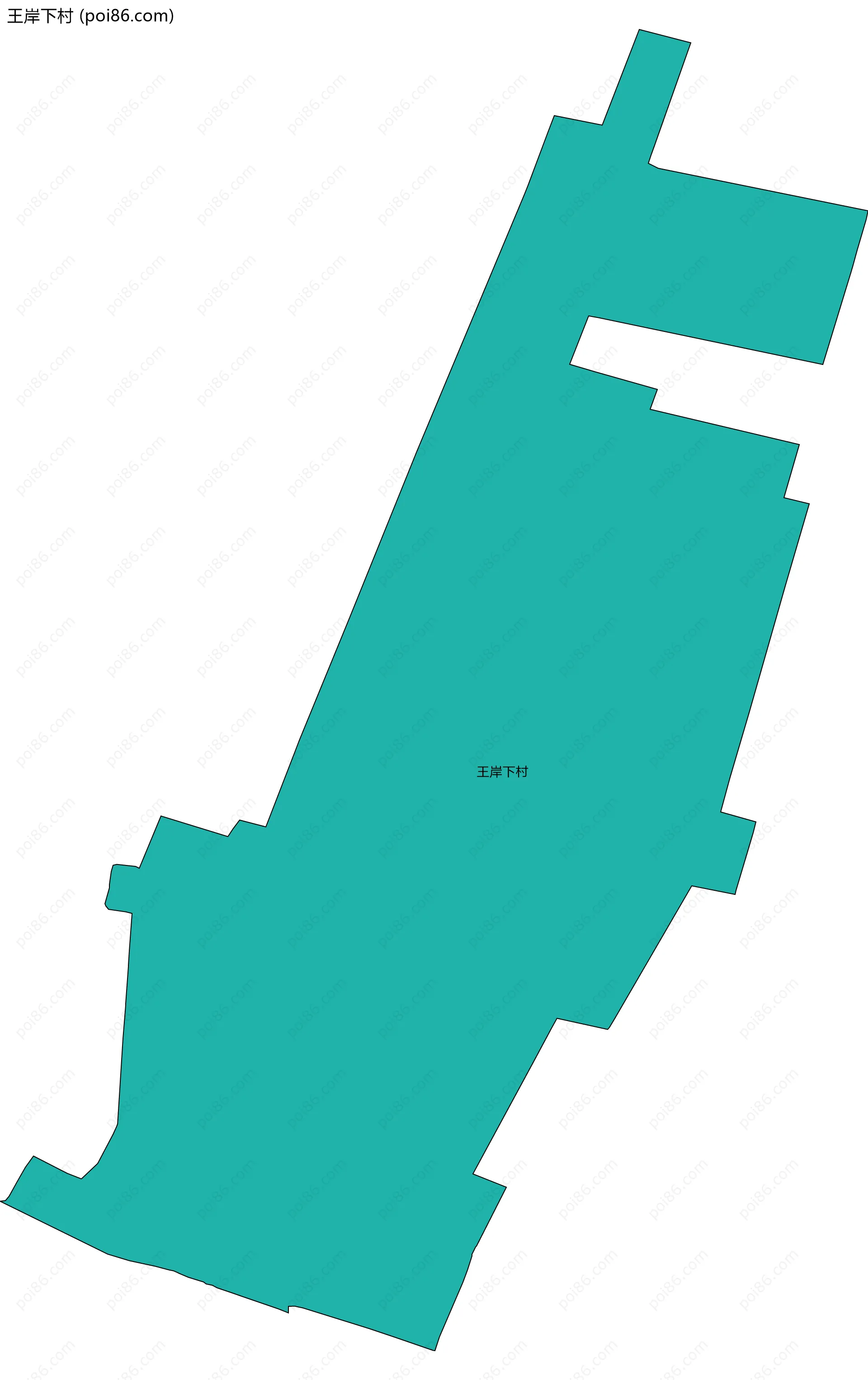 王岸下村边界地图