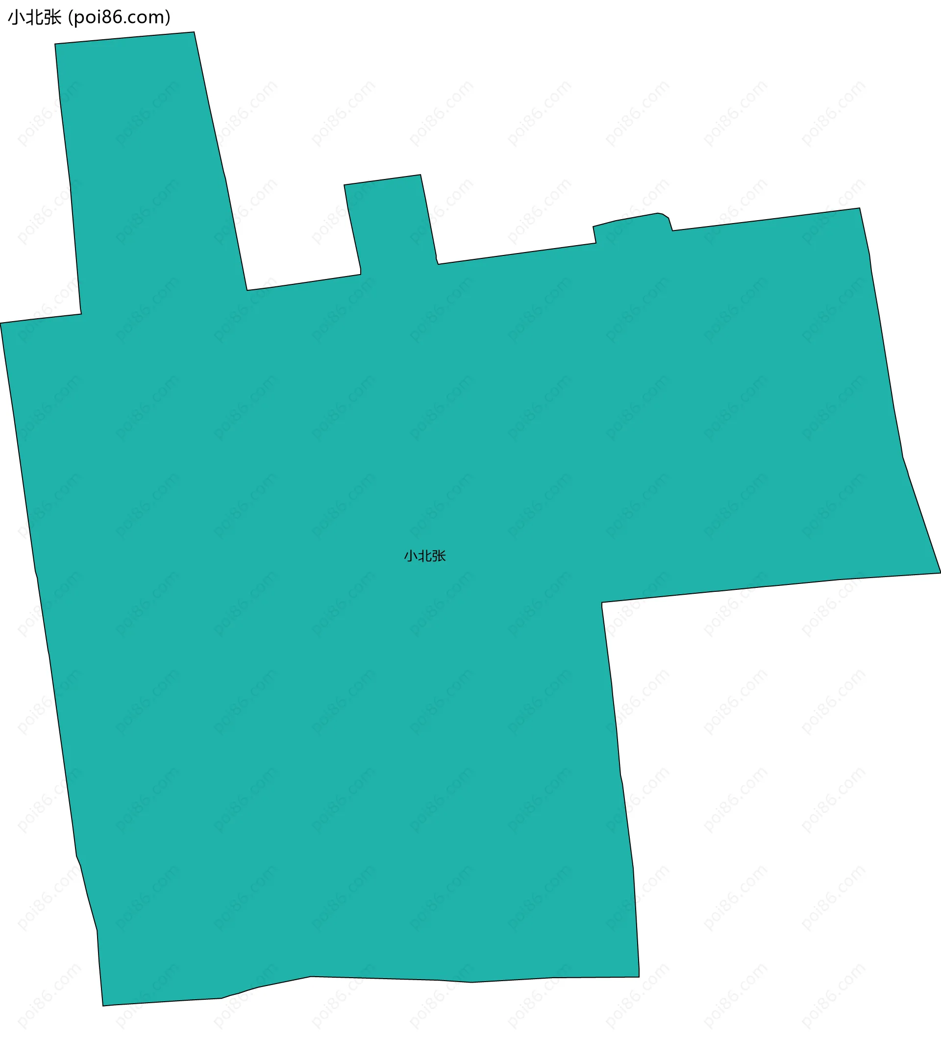 小北张边界地图