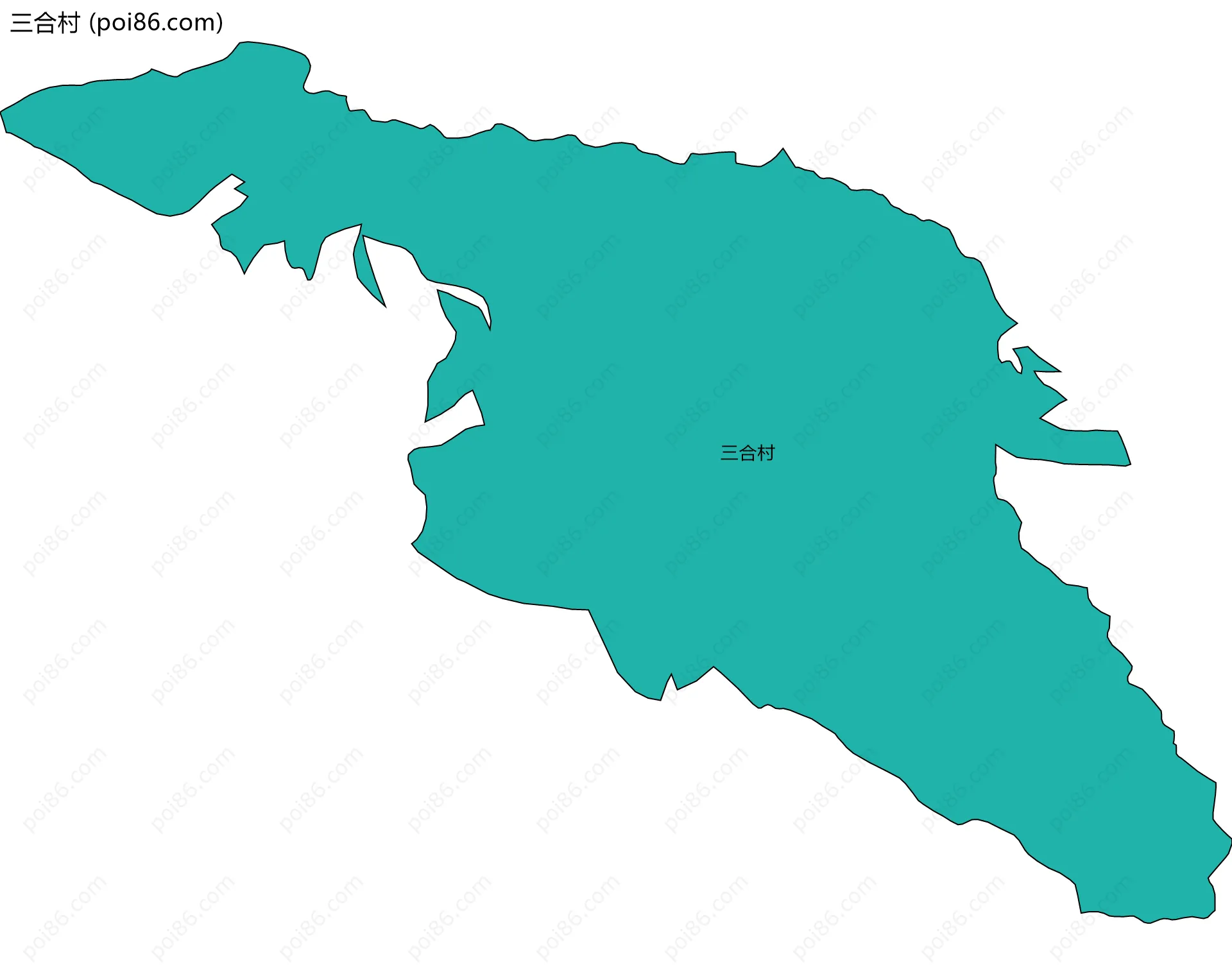 三合村边界地图