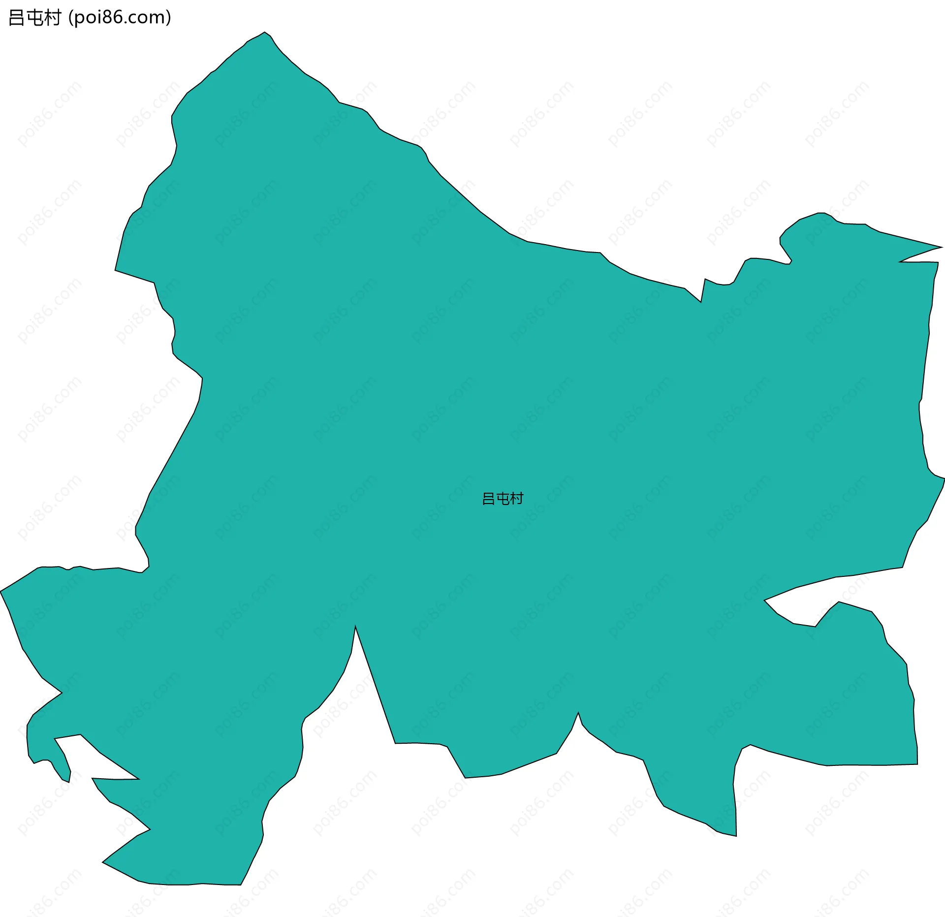 吕屯村边界地图