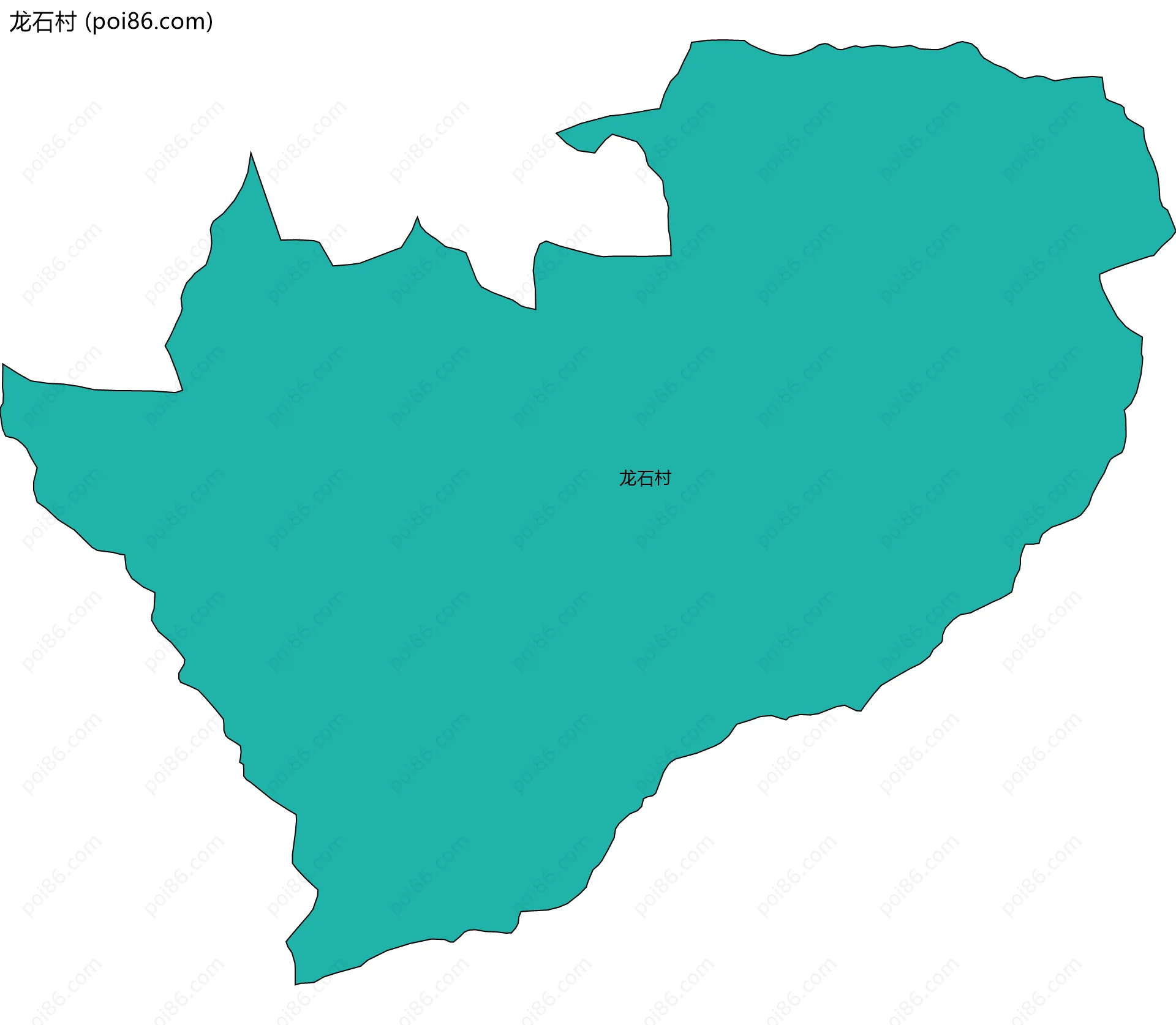 龙石村边界地图