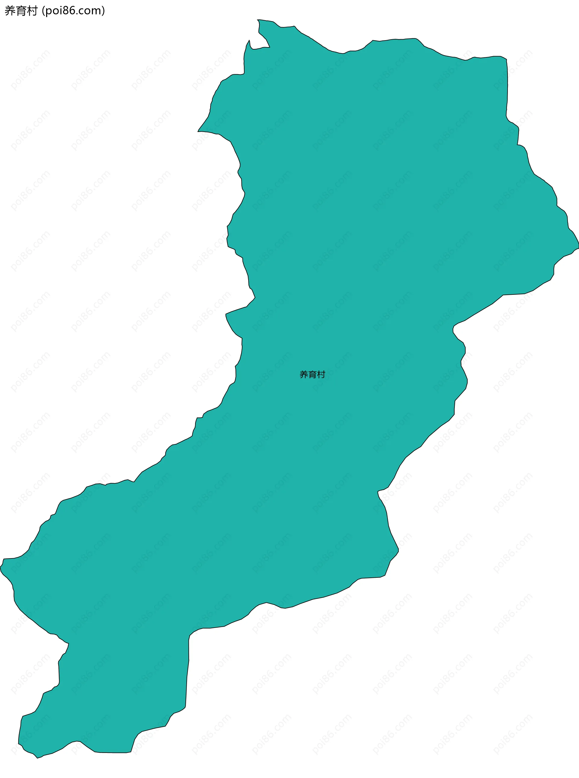 养育村边界地图