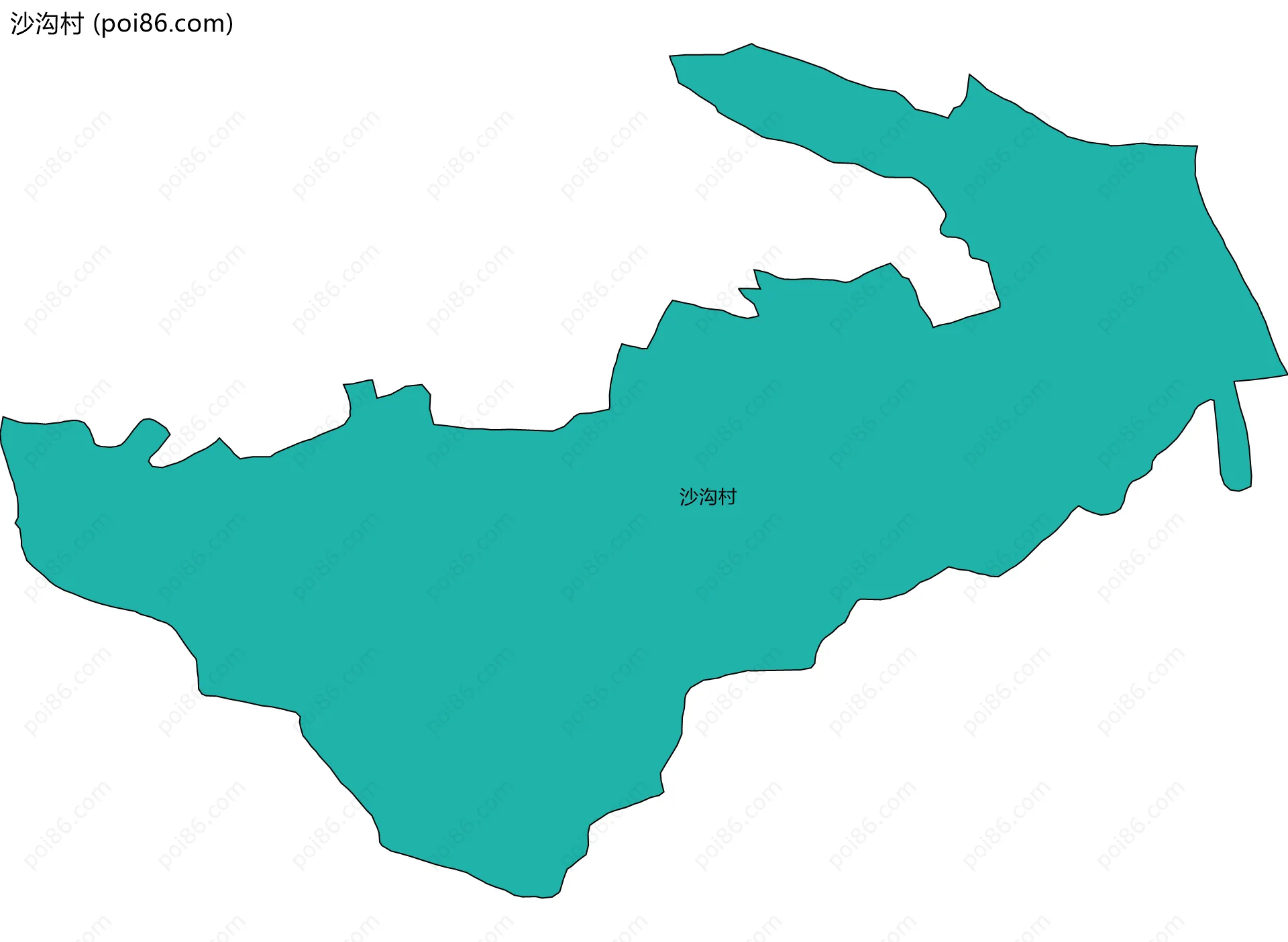 沙沟村边界地图