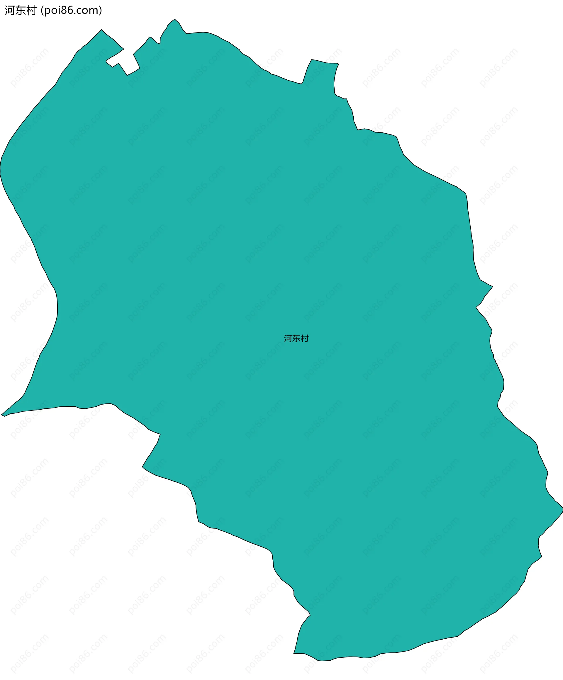 河东村边界地图